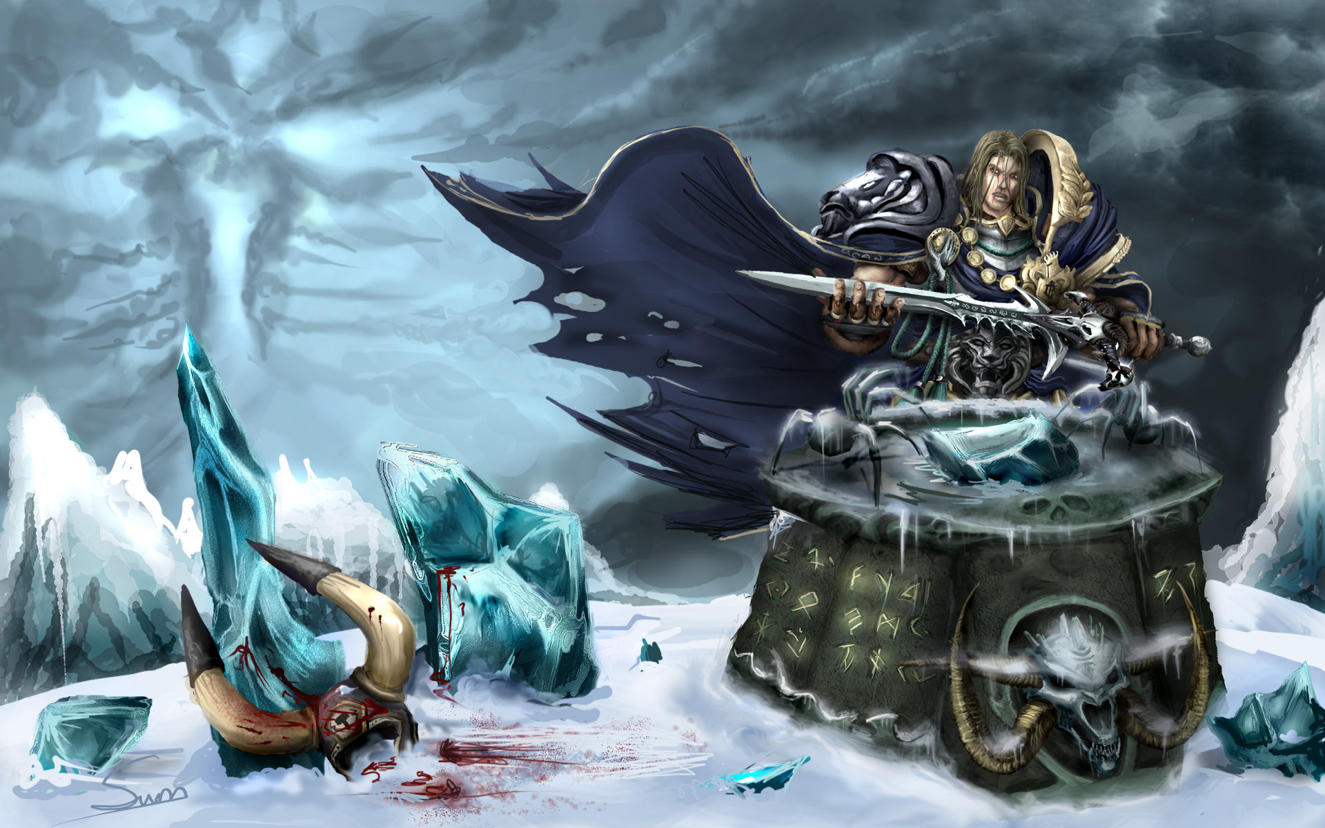 1920x1200 Fall of Arthas by after-eleven ...