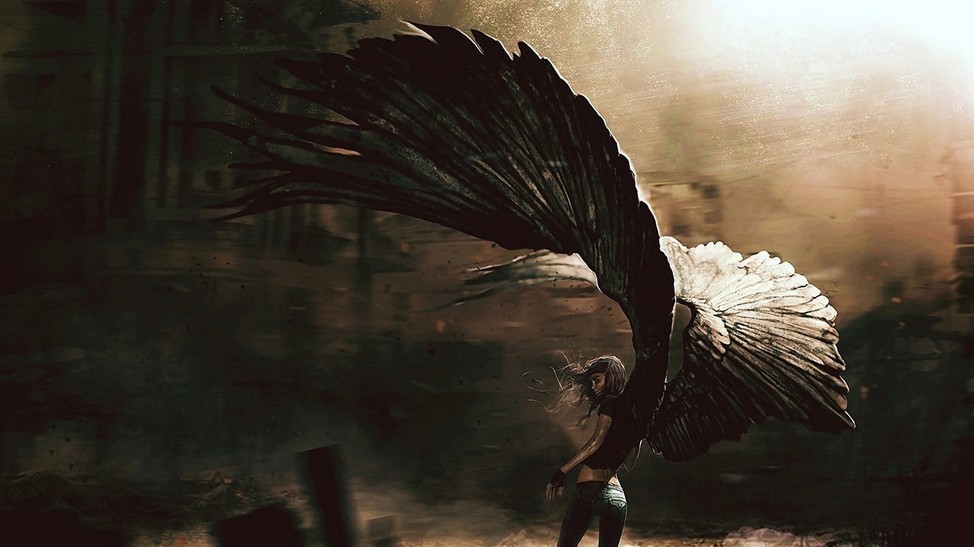 Dark Anime Wings: Live wallpaper - free download