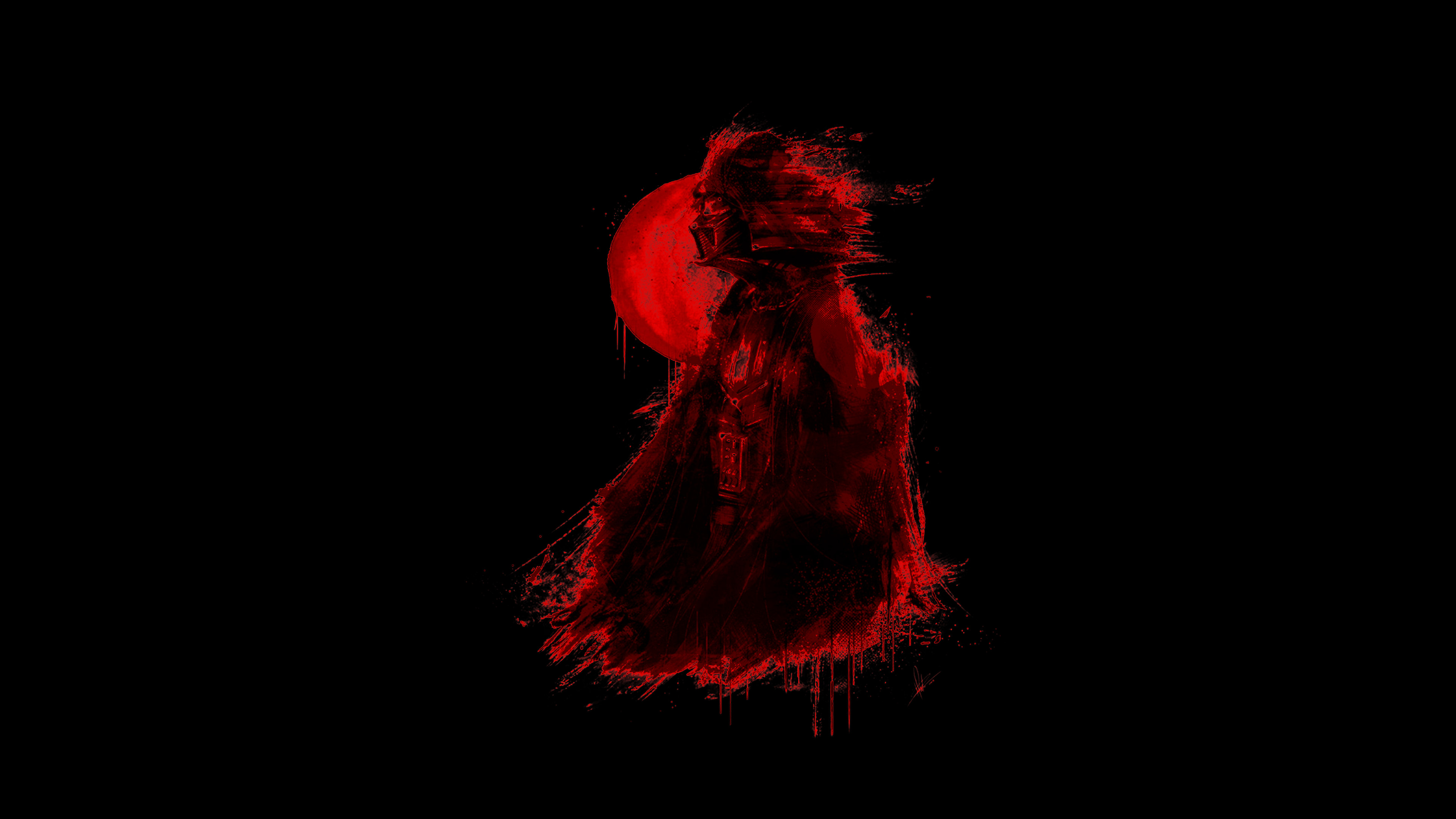 3840x2160 Stylized Red Vader for Black Amoled Screens [] (i.redd.it)