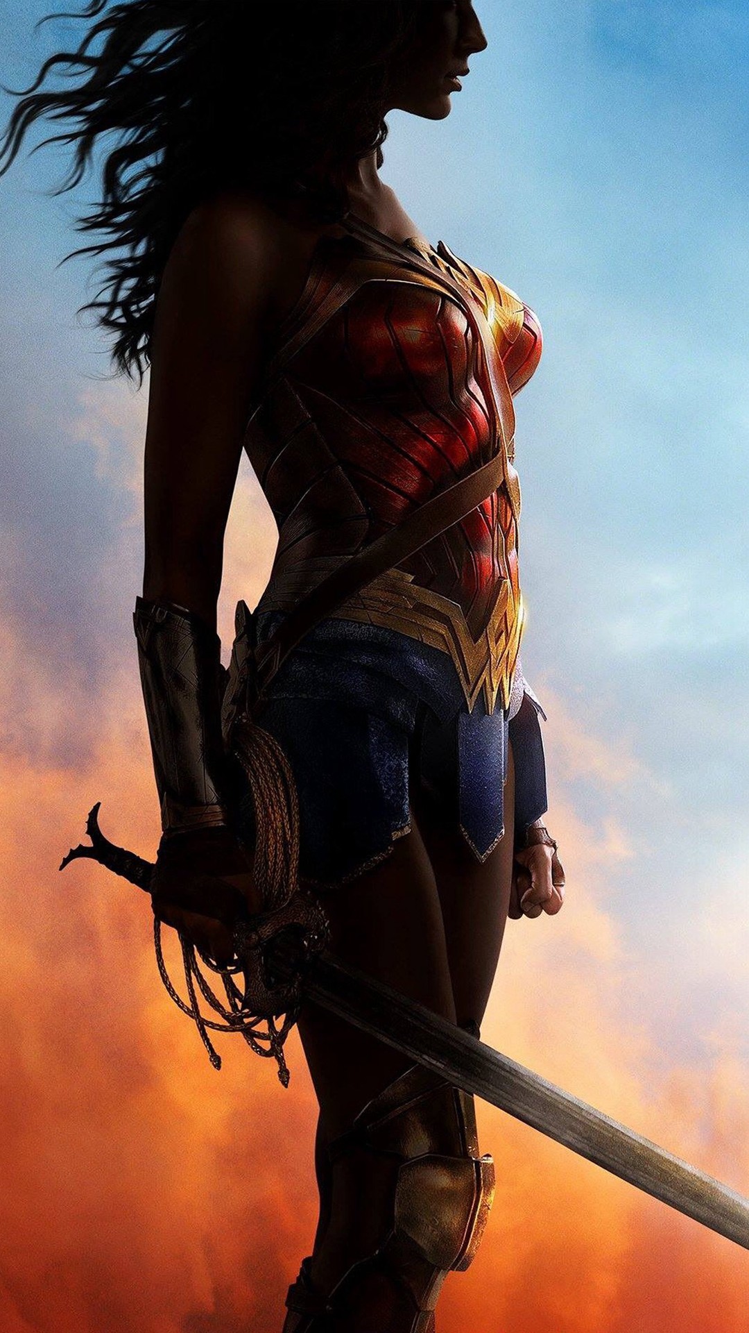 1080x1920 Wonder Woman Art Poster Hero Art Illustration iPhone 6 wallpaper