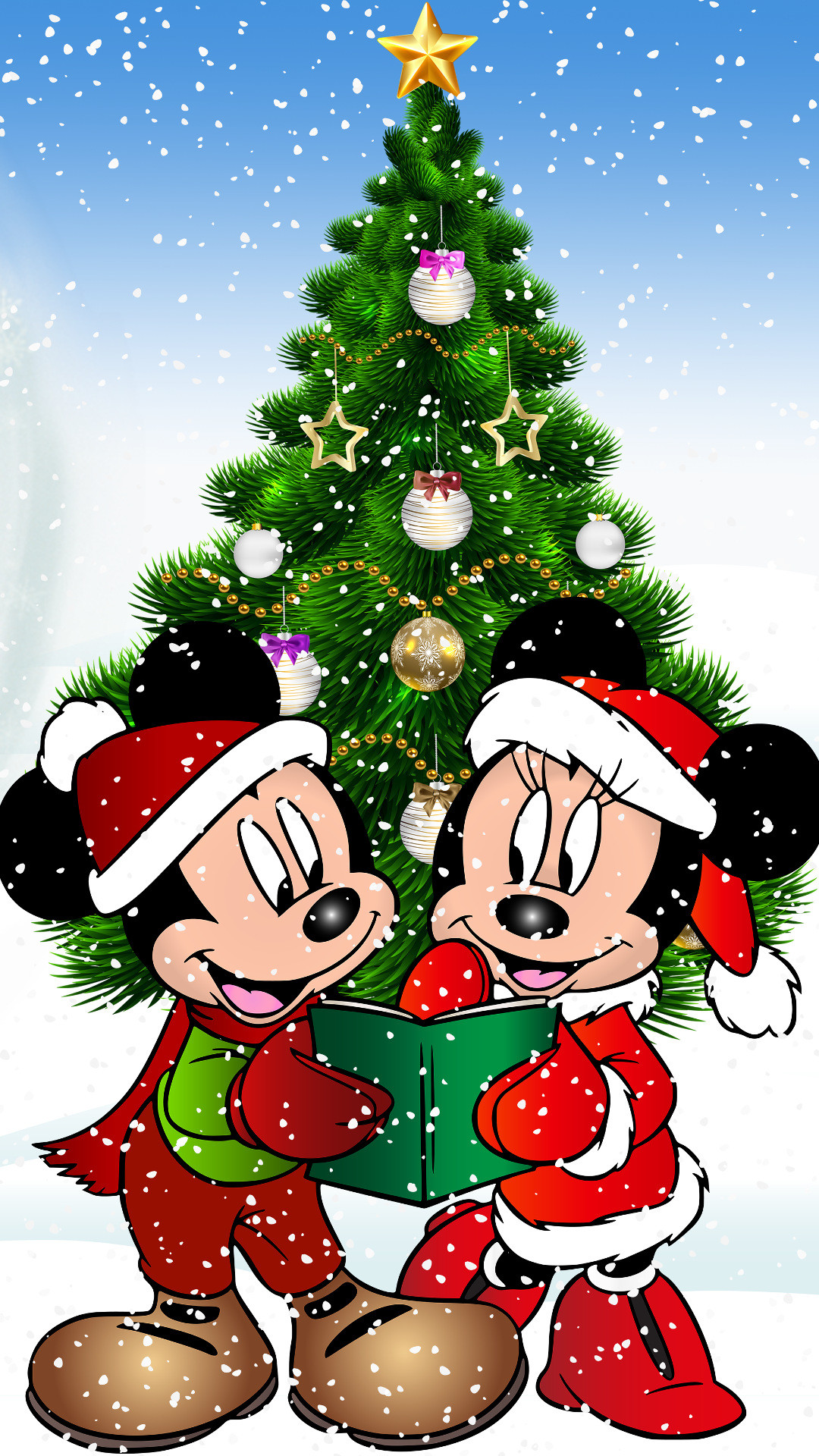 1080x1920 Mickey Mouse Christmas wallpaper HD Mobile 1080Ã1920 iPhone 8 Plus