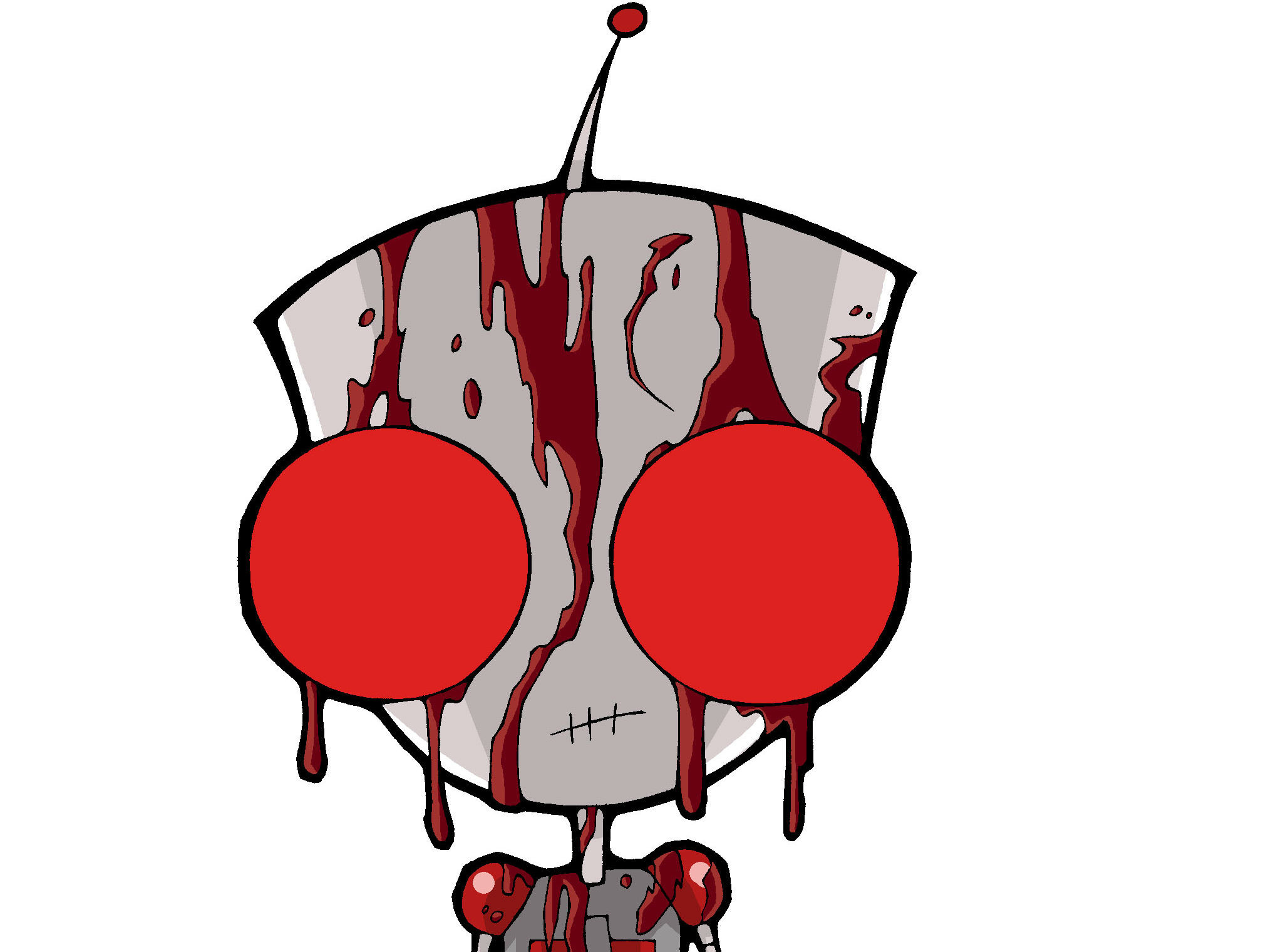 2057x1520 Cartoon - Invader Zim Evil.invader Zim Blood Scary Spooky Creepy Horror  Wallpaper