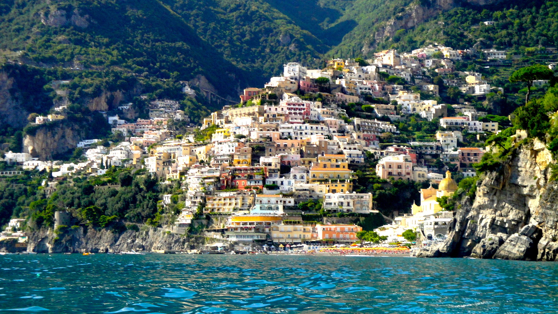 1920x1080 Positano is a fishing village on the other side of the peninsula that is  built right into the seaside cliffs, much like Cinque Terre.