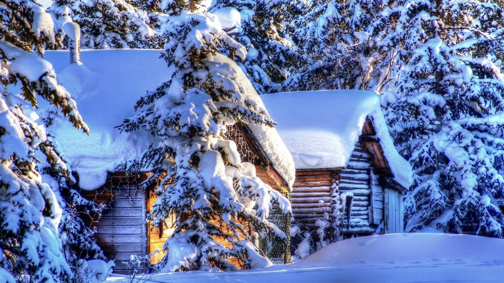 1920x1080  Snowy Log Cabin Wallpaper | Wallpaper Studio 10 | Tens of  thousands HD and UltraHD wallpapers for Android, Windows and Xbox