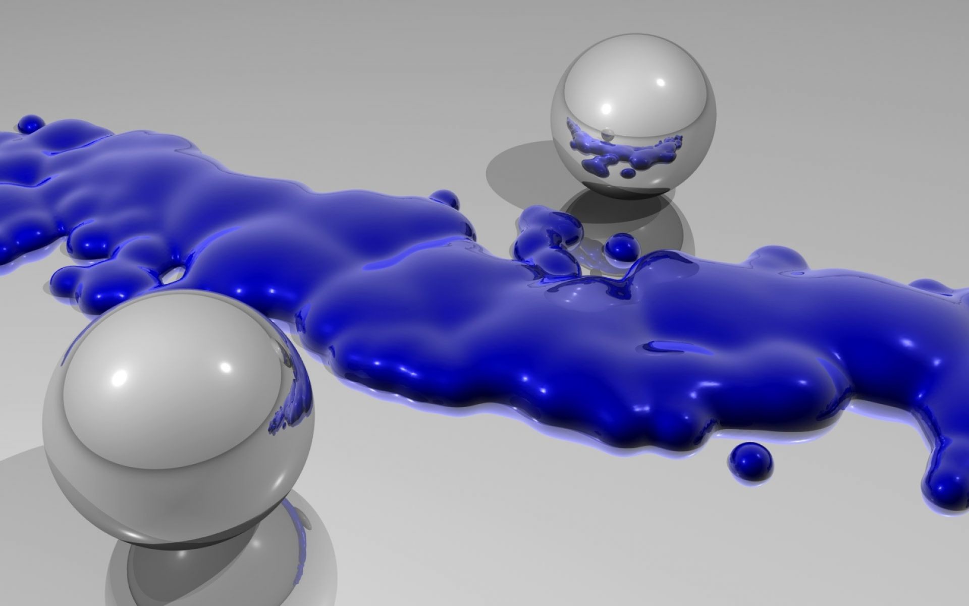1920x1200 3D Blue Ink With Bubble Wallpaper | HD 3D and Abstract Wallpaper Free  Download ...
