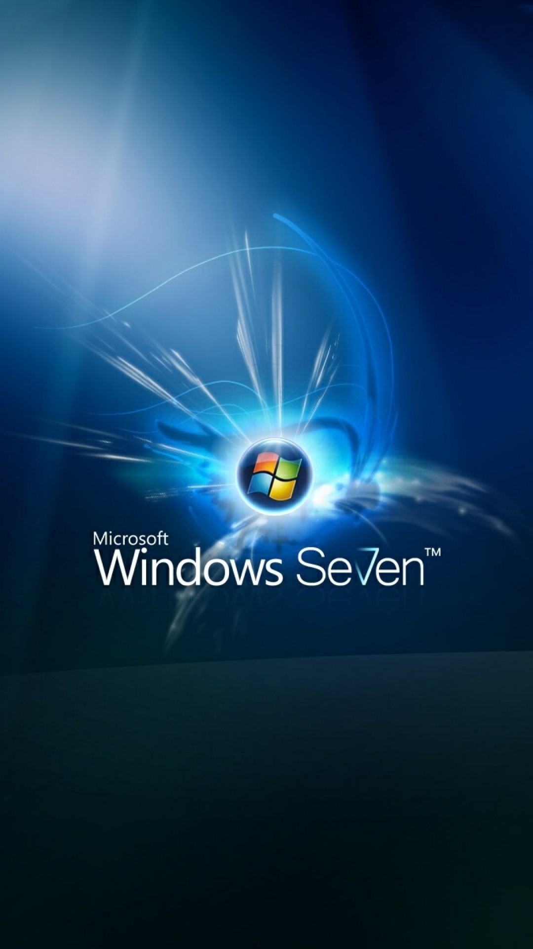 1080x1920  Wallpaper windows seven, seven, blue, white, logo