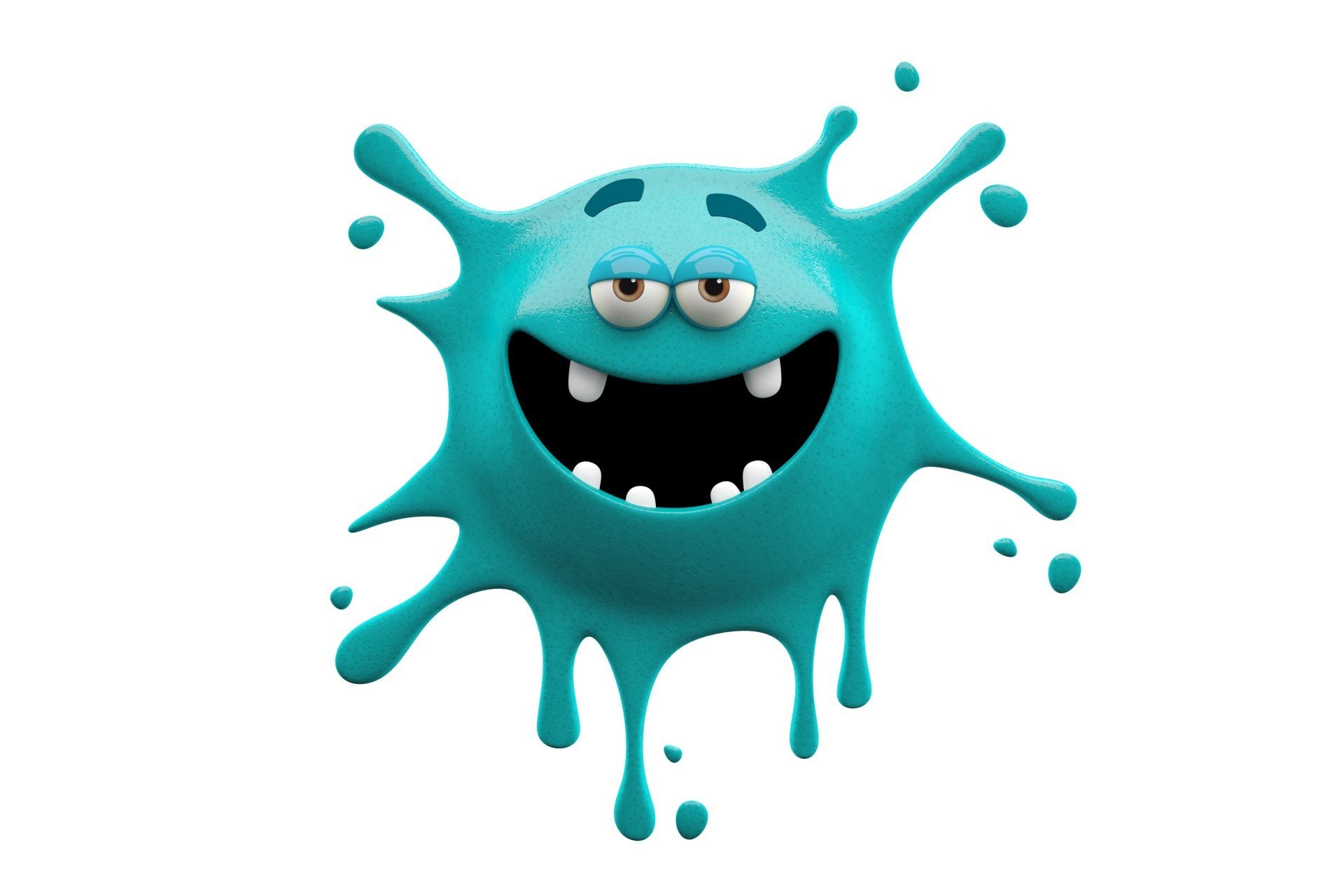 1920x1280 3d funny character monster cute smile paint