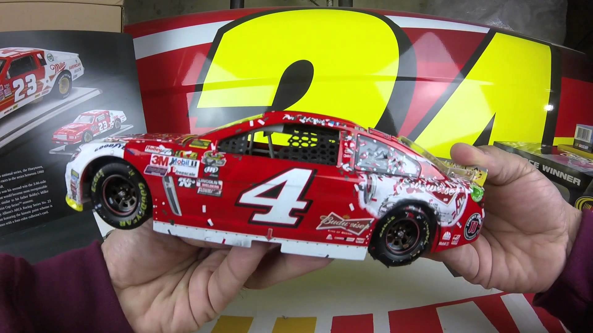 1920x1080 Unboxing the 2015 Kevin Harvick #4 Dover Winner Raced Version 1/24 NASCAR  Diecast