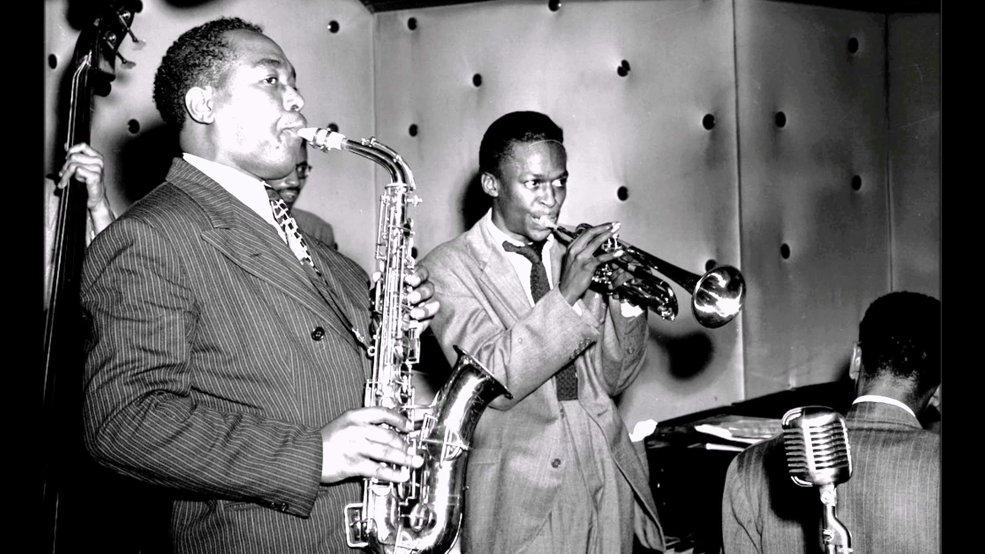 1920x1080 Charlie Parker with Miles Davis- December 12, 1948 Royal Roost, New York  City