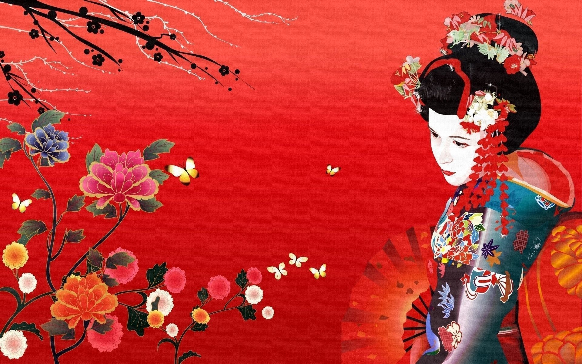 1920x1200 Geisha Wallpaper HD