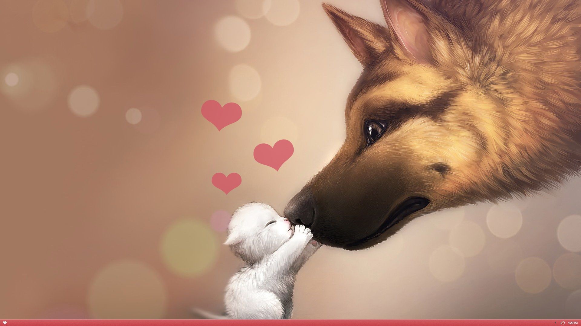 1920x1080 Valentines Day Dog & Cat Love HD Wallpaper Â» FullHDWpp - Full HD .