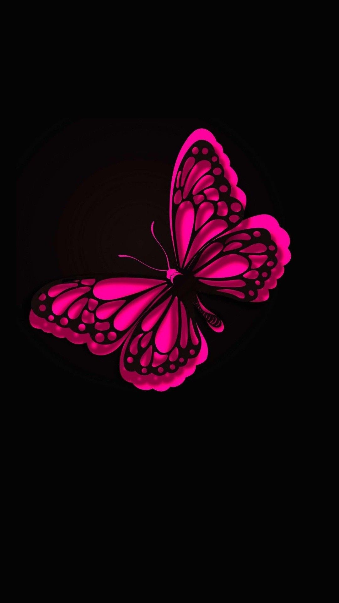 1080x1920 iPhone Wallpaper HD Pink Butterfly | Best HD Wallpapers