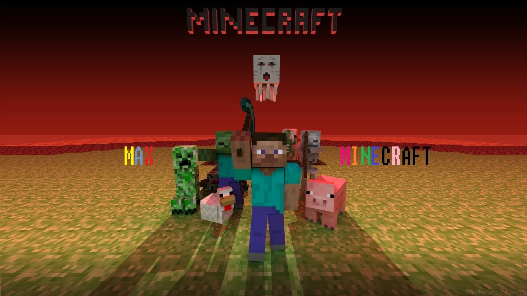 minecraft wallpaper 2048 pixels wide and 1152 pixels tall