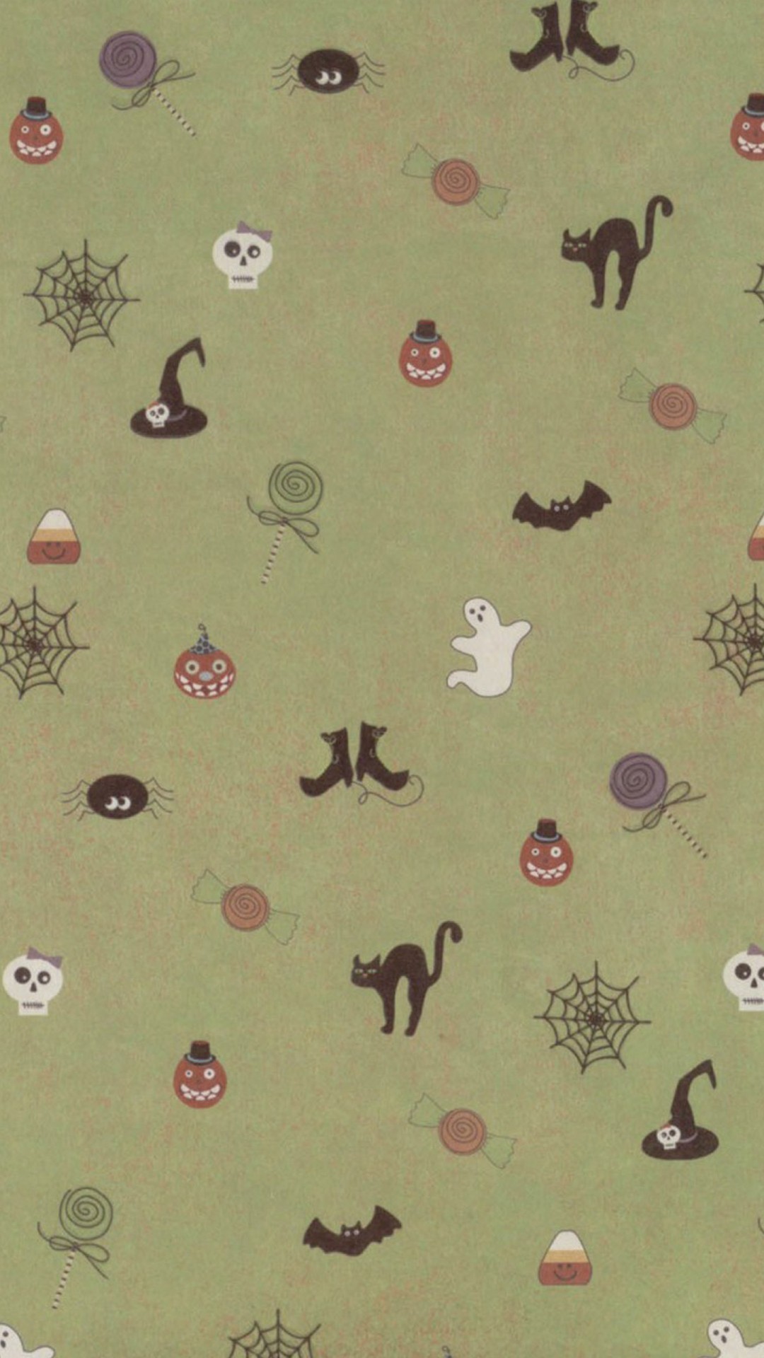 1080x1920 Cute Halloween Pattern Wallpaper