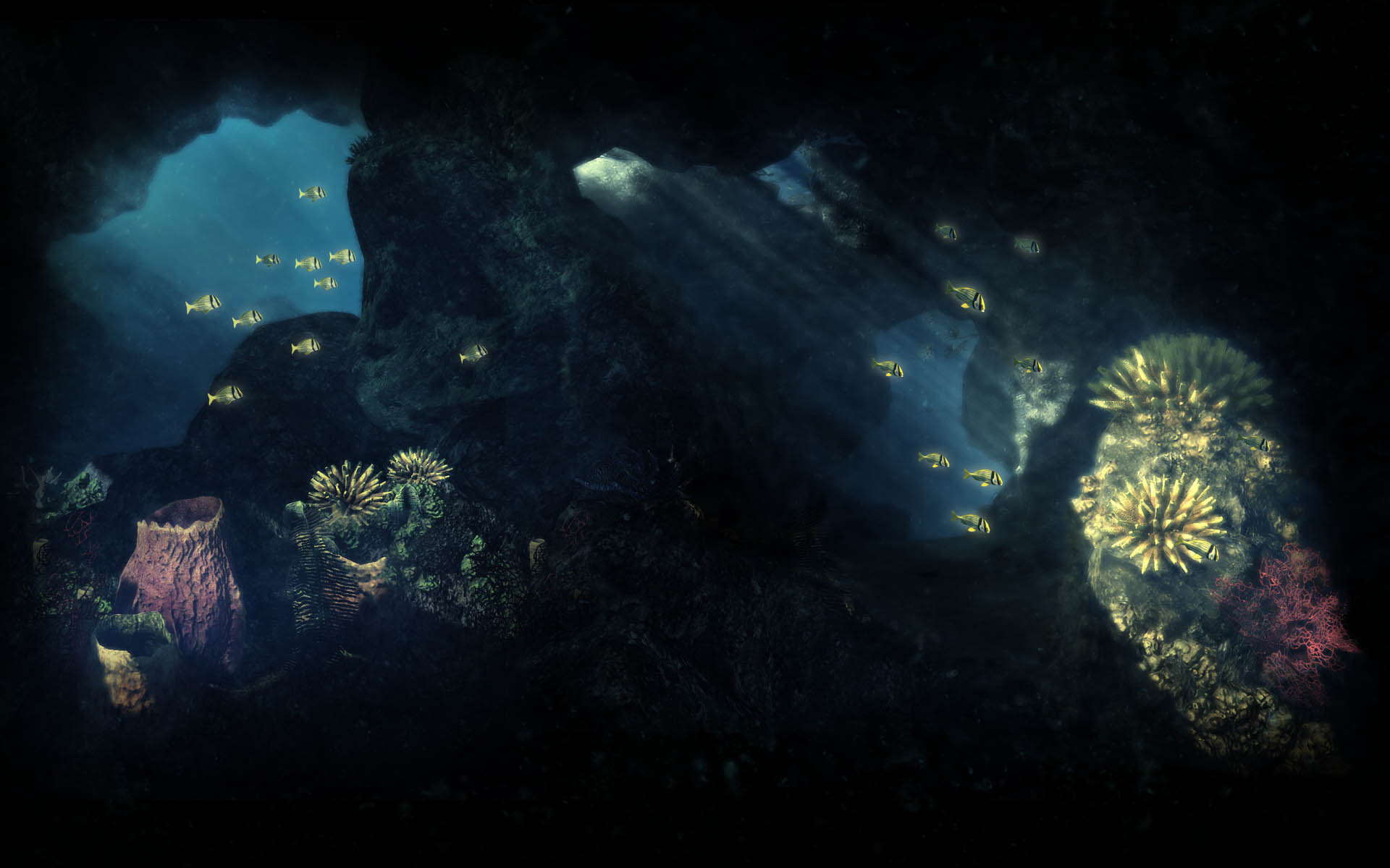 1920x1200 Depth Hunter 2 Deep Dive Background Fish and caves.jpg