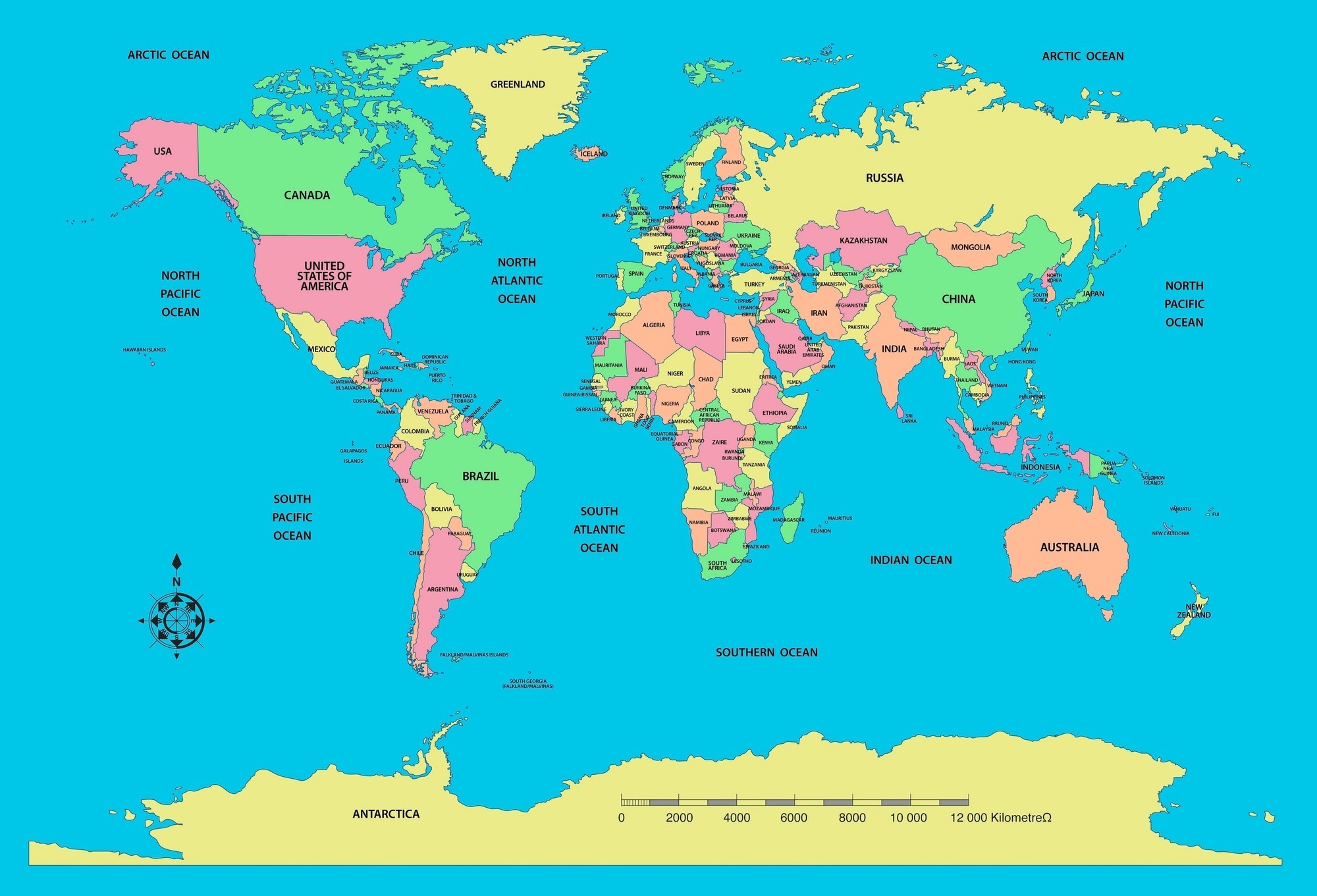 2000x1361 ... World Map Wallpaper For Walls Australia Save Labelled Wall