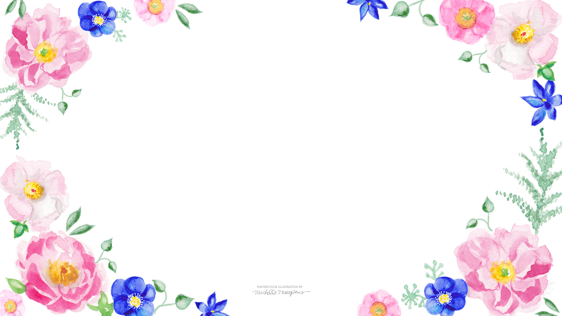 1920x1080 blue-pink-watercolor-floral-wallpaper-1920-1080.jpg (1920Ã1080) | Floral |  Pinterest | Wallpaper, Wallpaper desktop and Prints