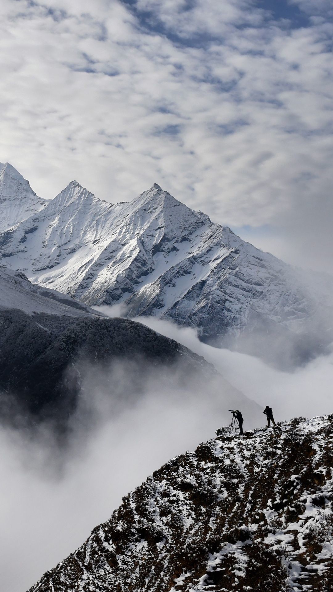 1080x1920 Nepal Earthquake Spark Avalanche Mountain #iPhone #6 #wallpaper