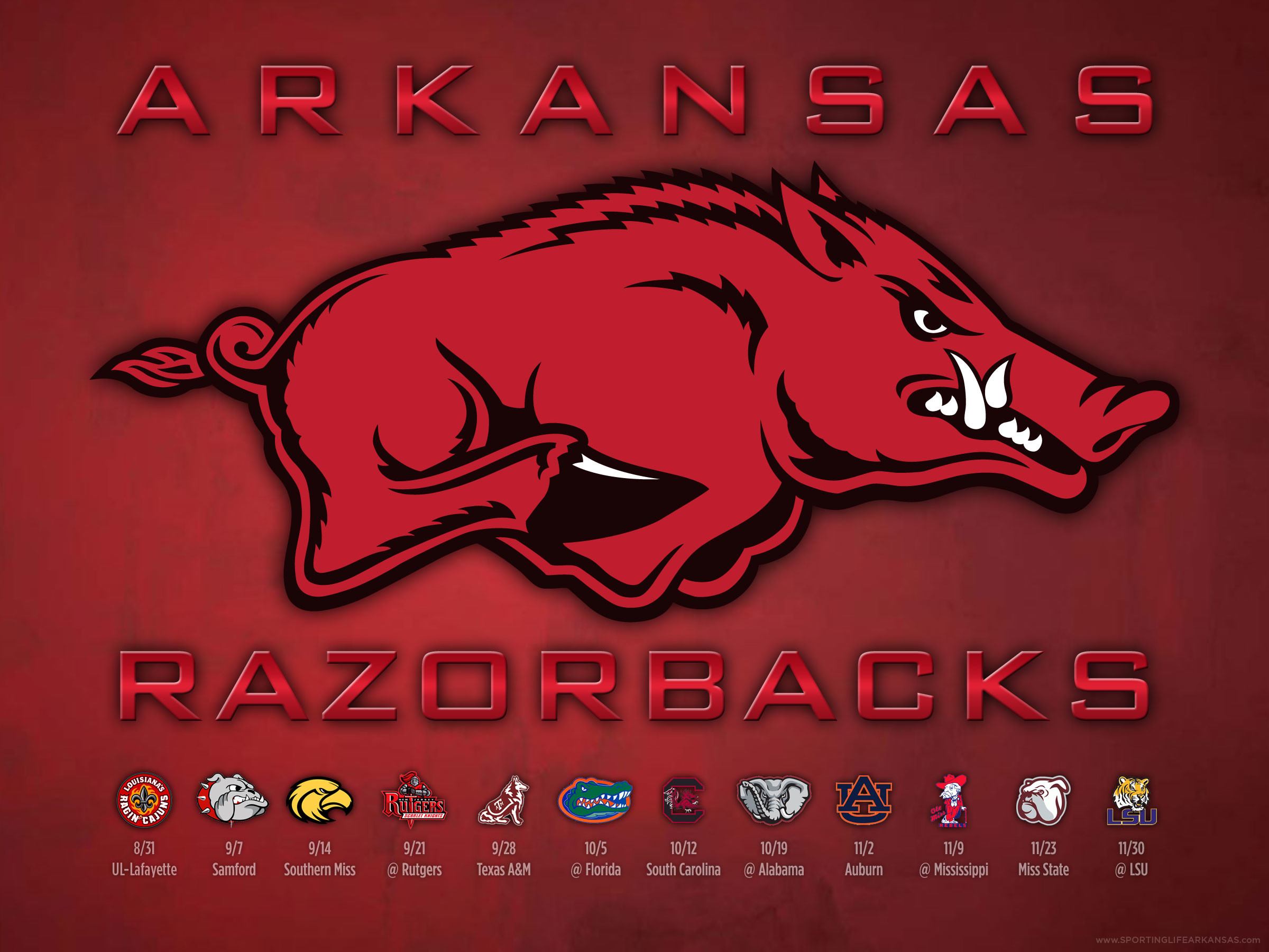 ARKANSAS RAZORBACKS College Football Wallpapers Desktop Background