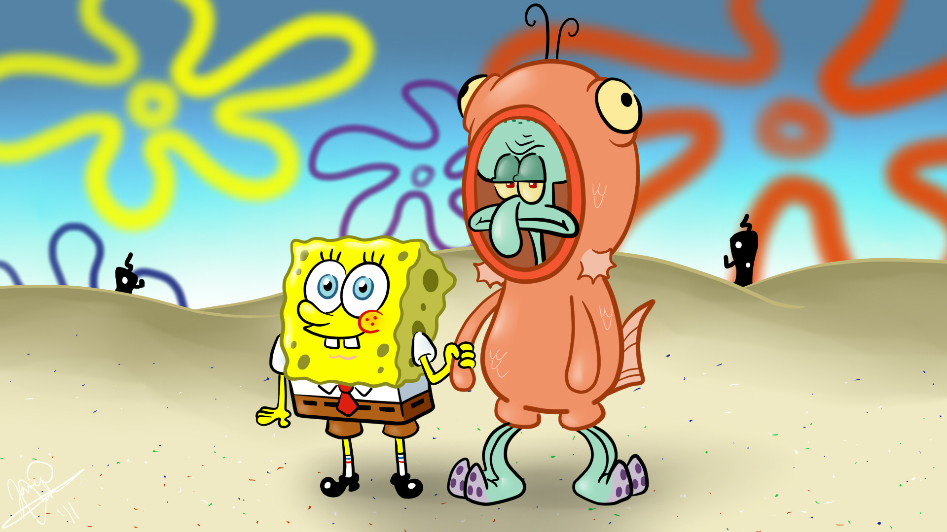 1920x1080 Spongebob Squarepants images ...In a Salmon Suit HD wallpaper and  background photos