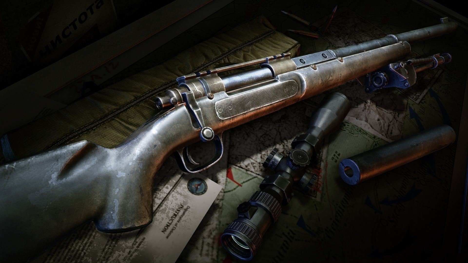 1920x1080 remington m24 rifle weapon optics