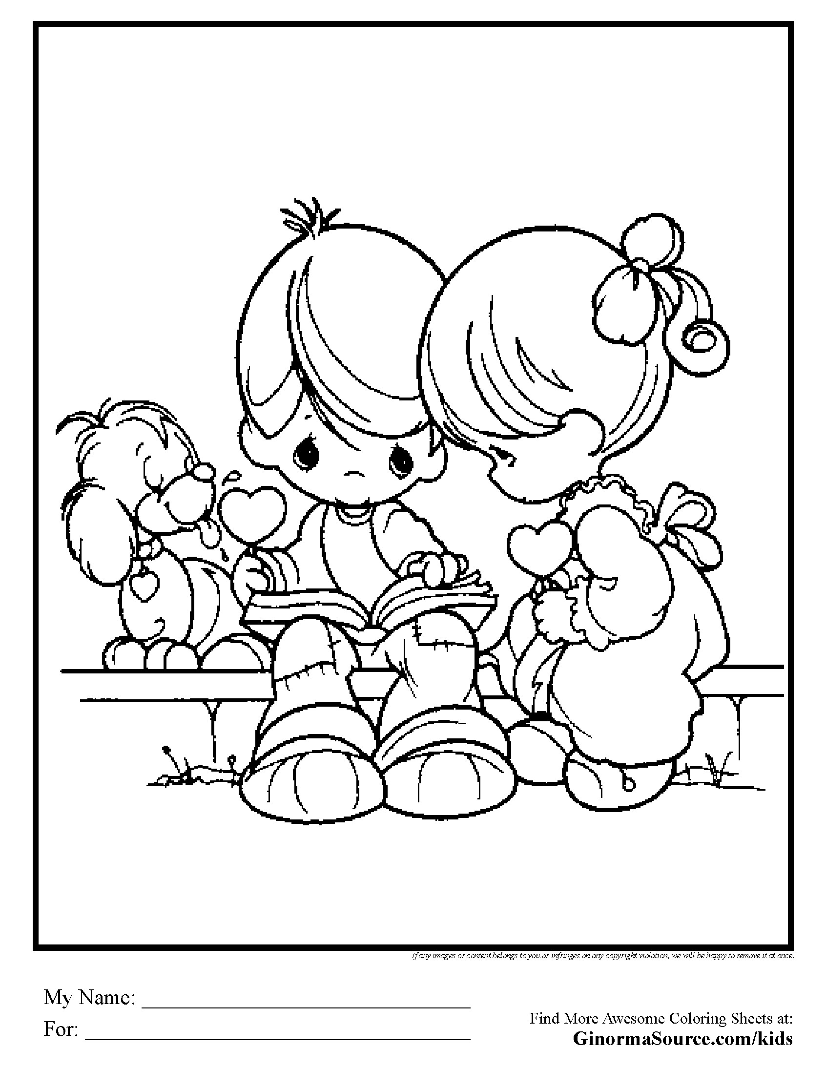 1692x2189 coloring page precious moments boy girl love