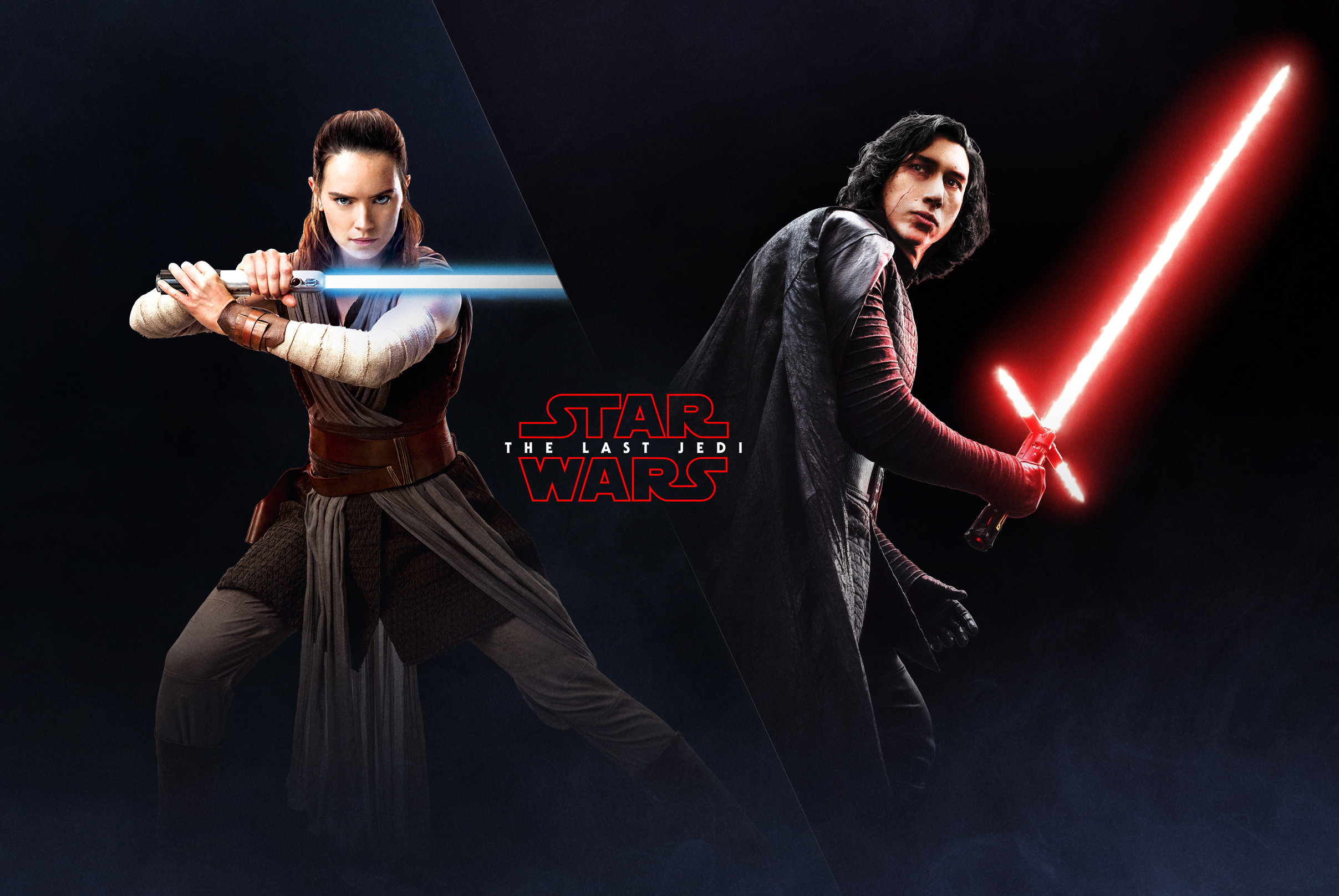 2415x1617 ... The Last Jedi Wallpaper Rey and Kylo Ren EA Battlefront 2 Poster 2 HD