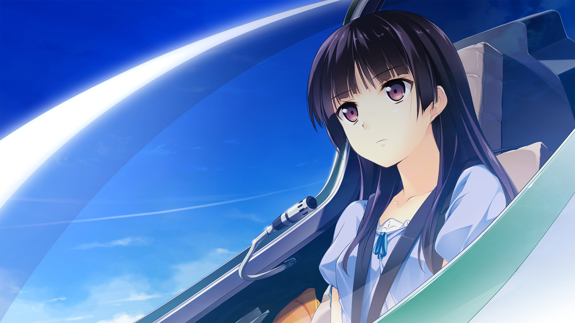 1920x1080 Kotori Habane in the cockpit of a glider Wallpaper from If My Heart Had  Wings