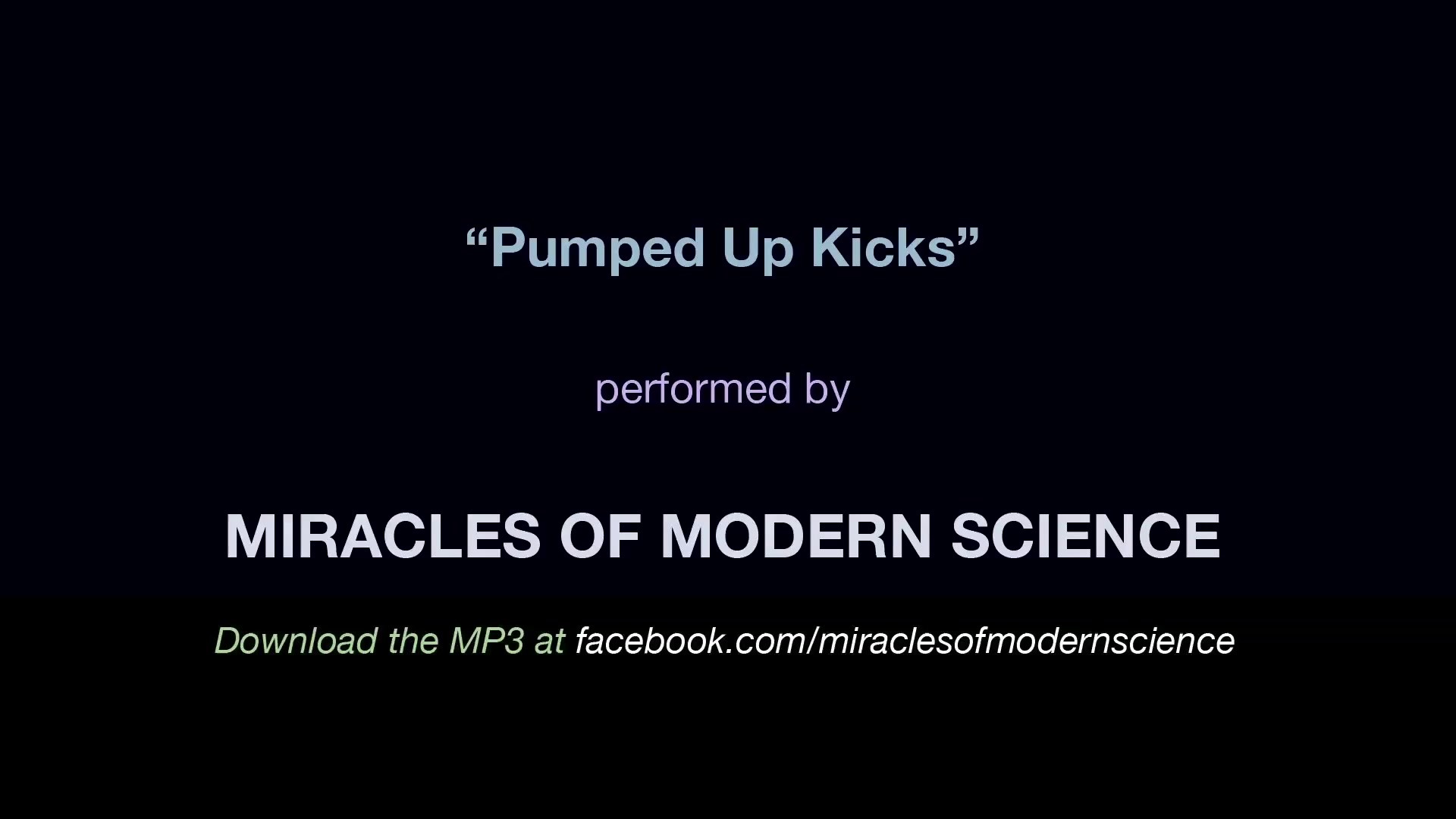 1920x1080 Foster The People Pumped Up Kicks Miracles of Modern Science cover