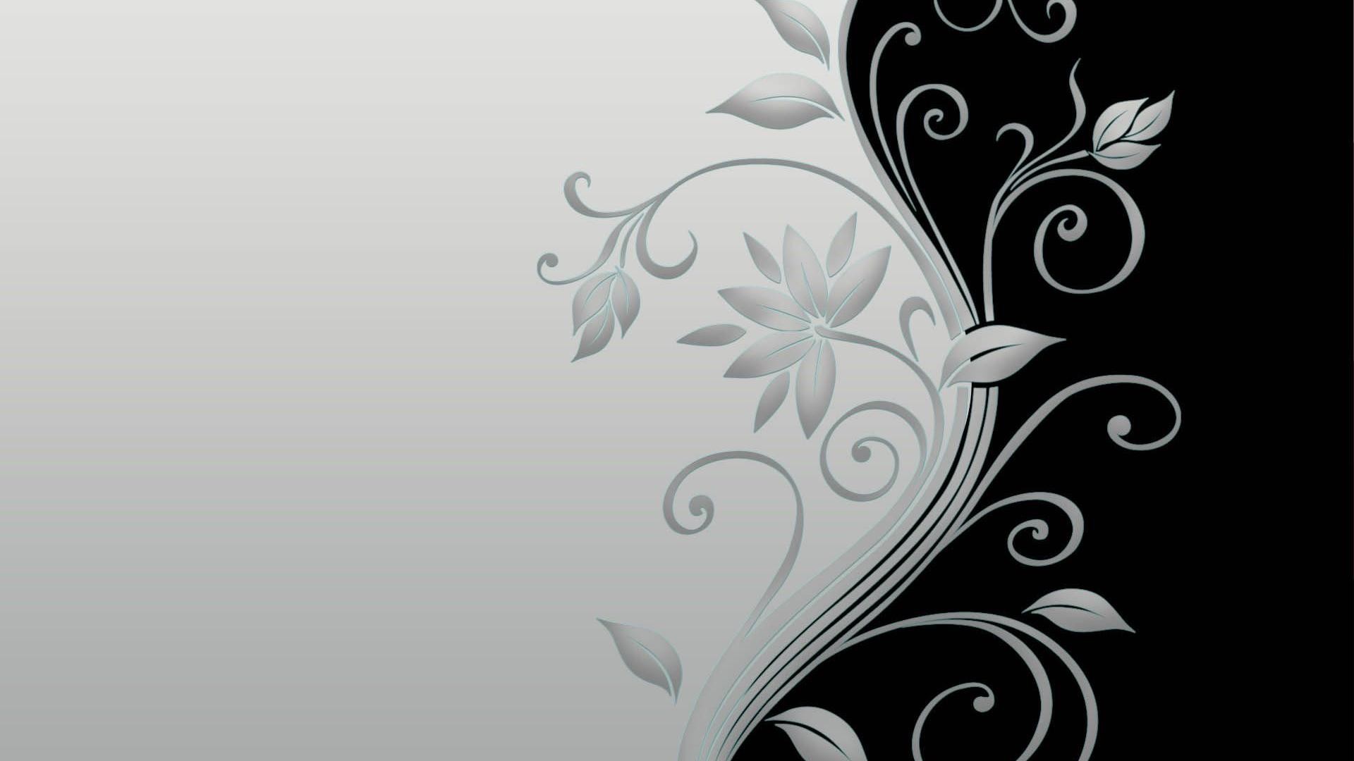 1920x1080 Black And White Floral Wallpaper 15 High Resolution Wallpaper