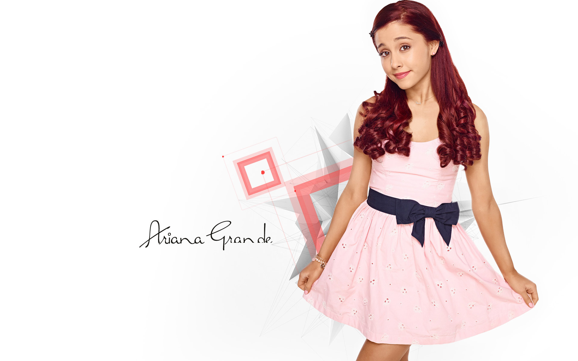 1920x1200 Ariana Grande image: Ariana Grande pink dress wallpaper. ‹
