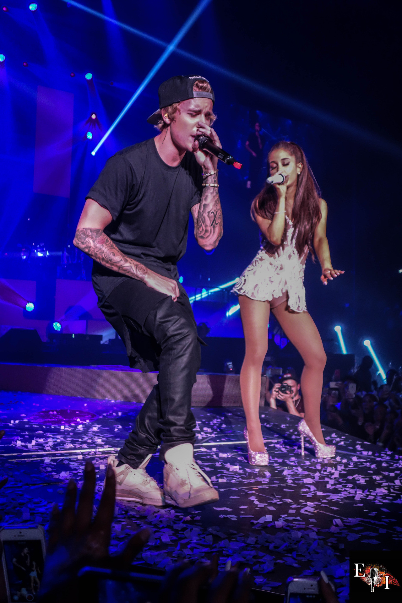 1280x1920 Ariana Grande: Performing with Justin Bieber -10 - Full Size