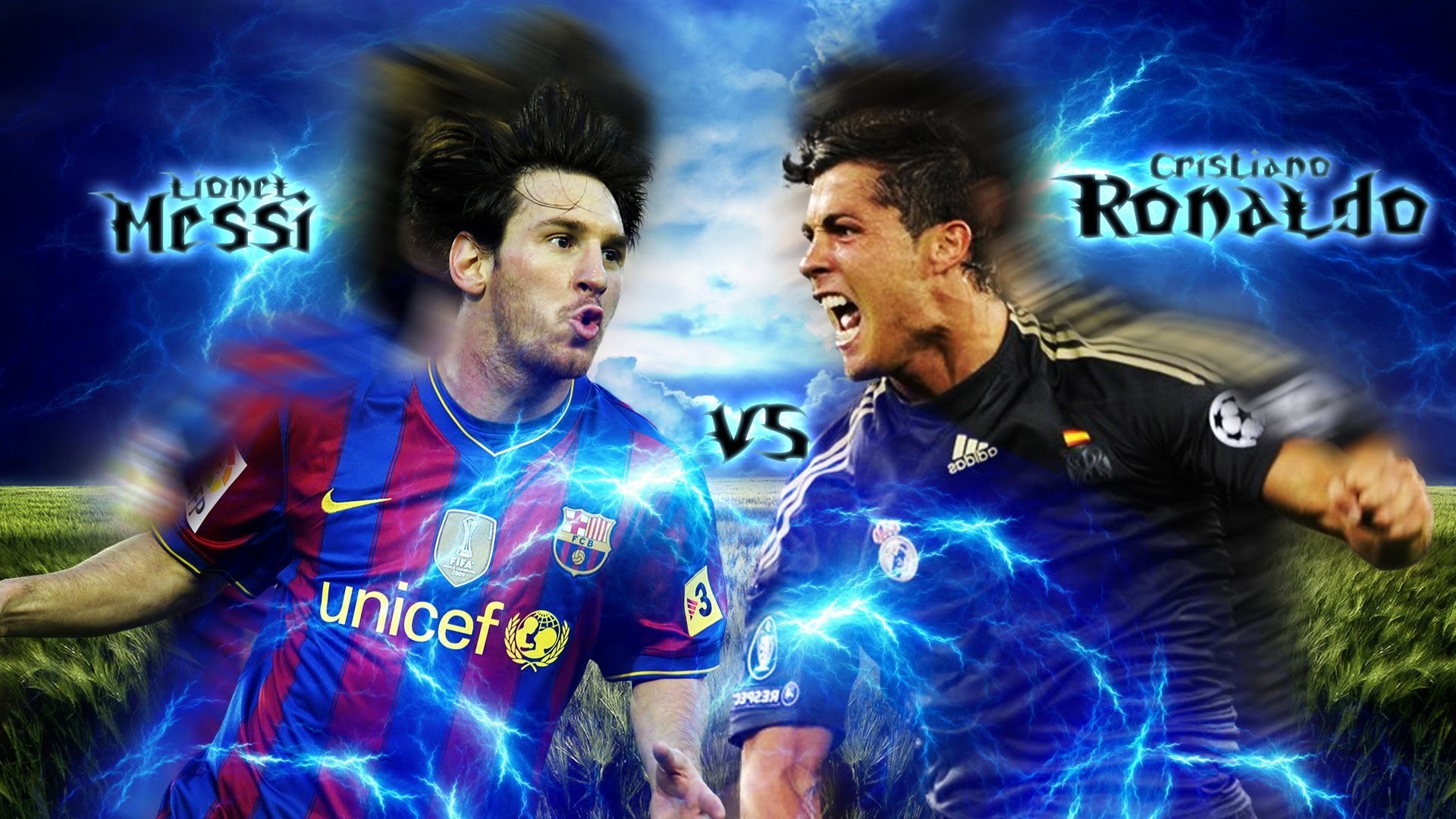 1920x1080 Lionel Messi v/s Cristiano Ronaldo wallpaper in AdobeÂ® PhotoshopÂ® software  - YouTube