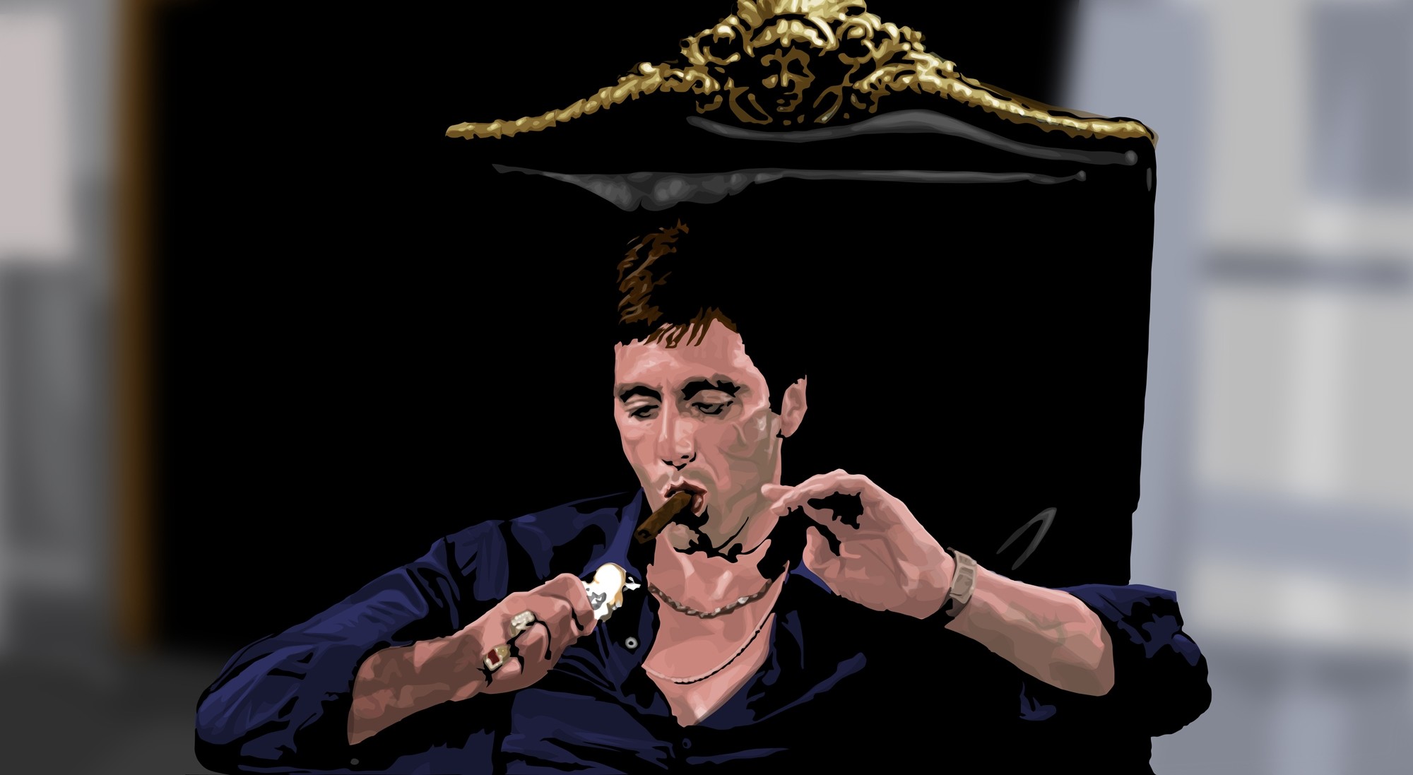 2000x1097 Scarface, A Scarface wallpaper.