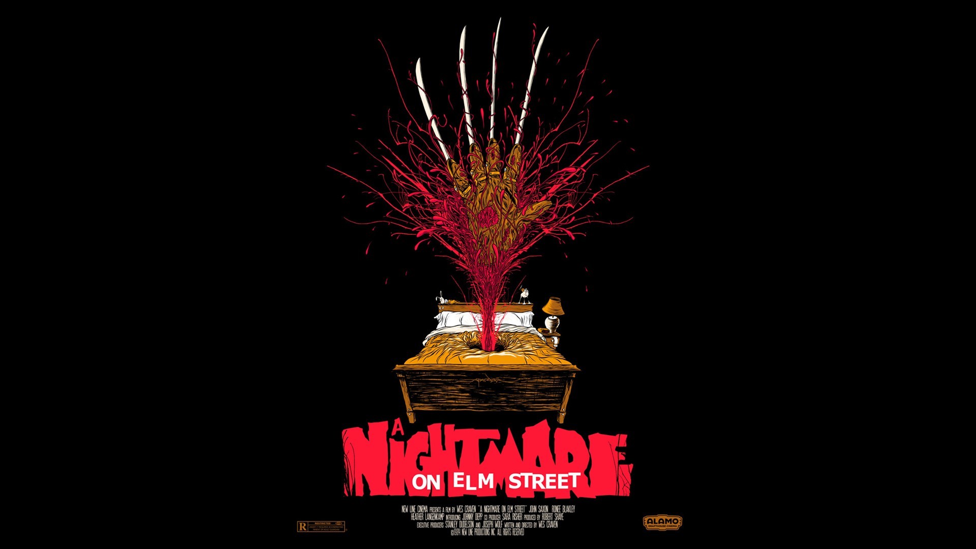 1920x1080 Nightmare on Elm Street Black Freddy Krueger Blood Bed poster posters  wallpaper |  | 125440 | WallpaperUP