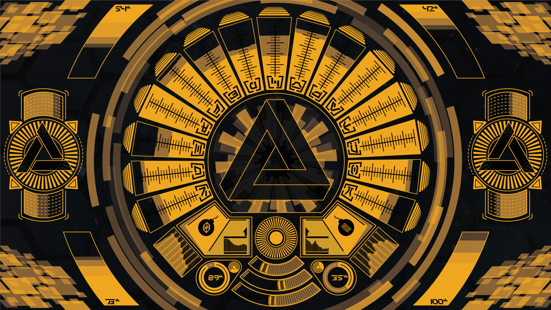 1920x1080 General  geometry Abstergo Industries interfaces sound Deus Ex:  Human Revolution Deus Ex Penrose triangle