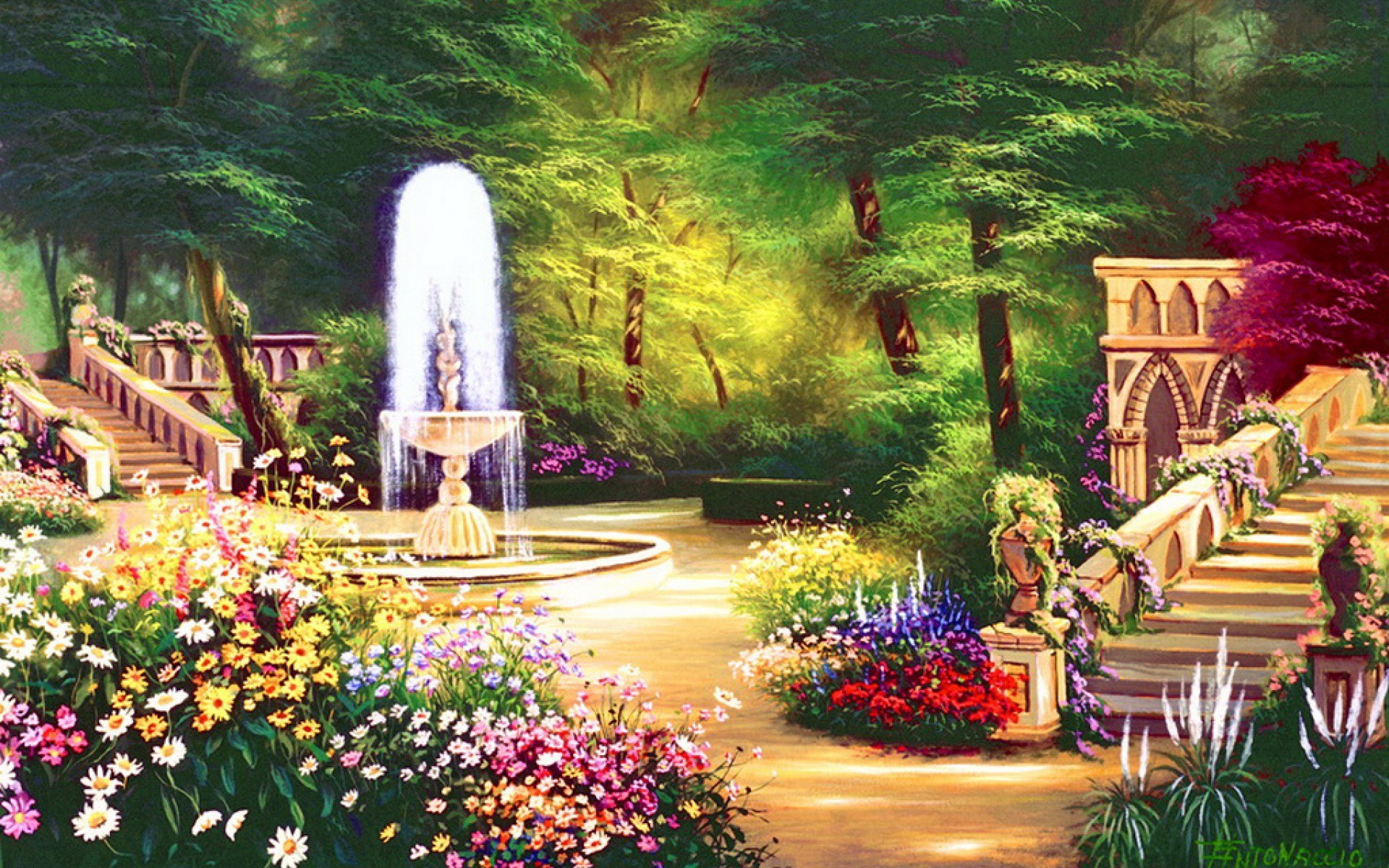 1920x1200 Odell Bains: Top HD Pretty Fountain Wallpapers, HDQ
