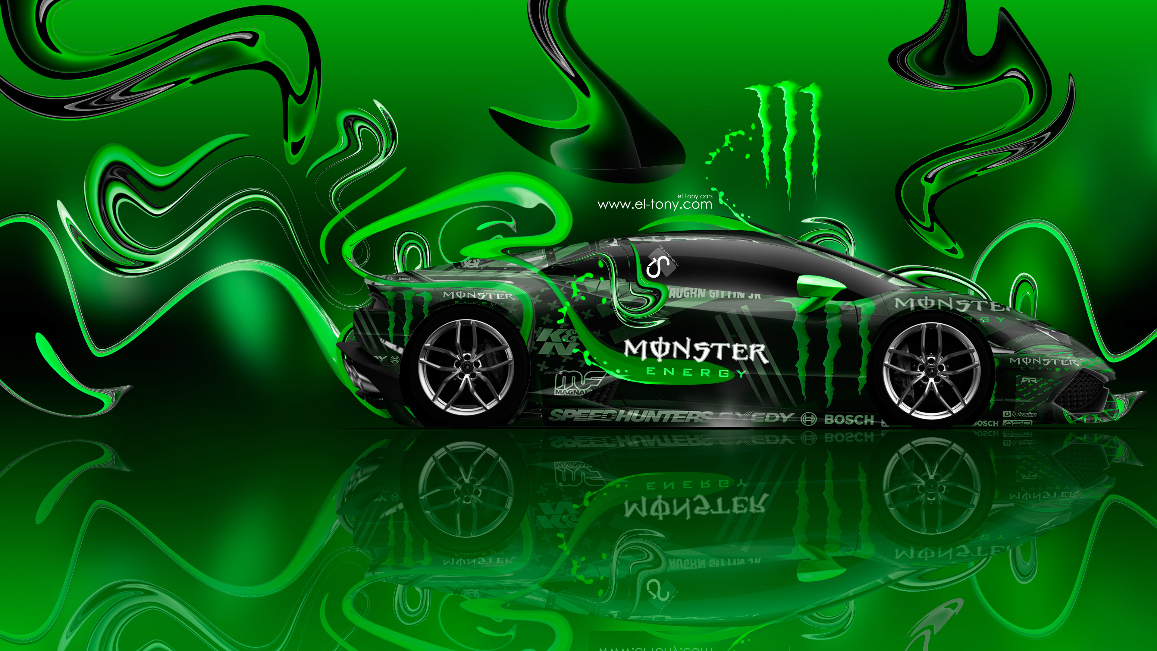 3840x2160 Monster-Energy-Lamborghini-Huracan-Side-Super-Plastic-Car-