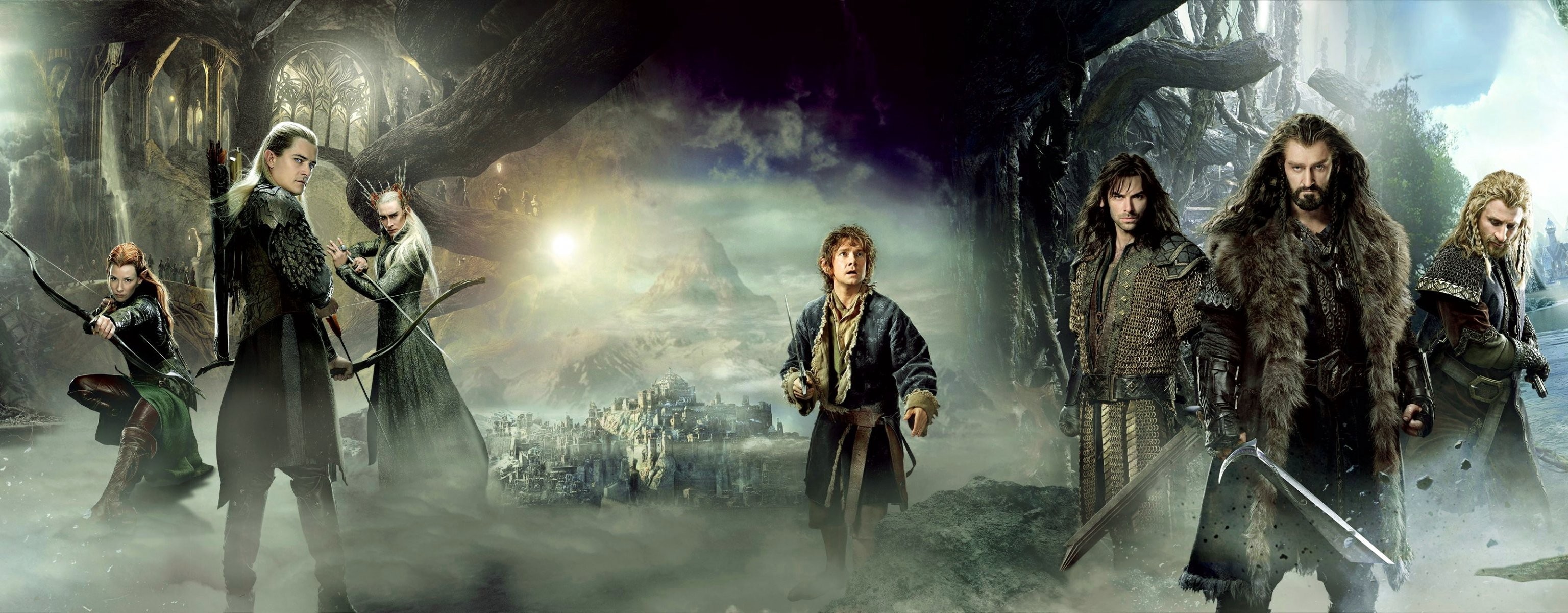 3072x1200 the hobbit or there and back again the hobbit: the desolation of smaug  dwarves thorin