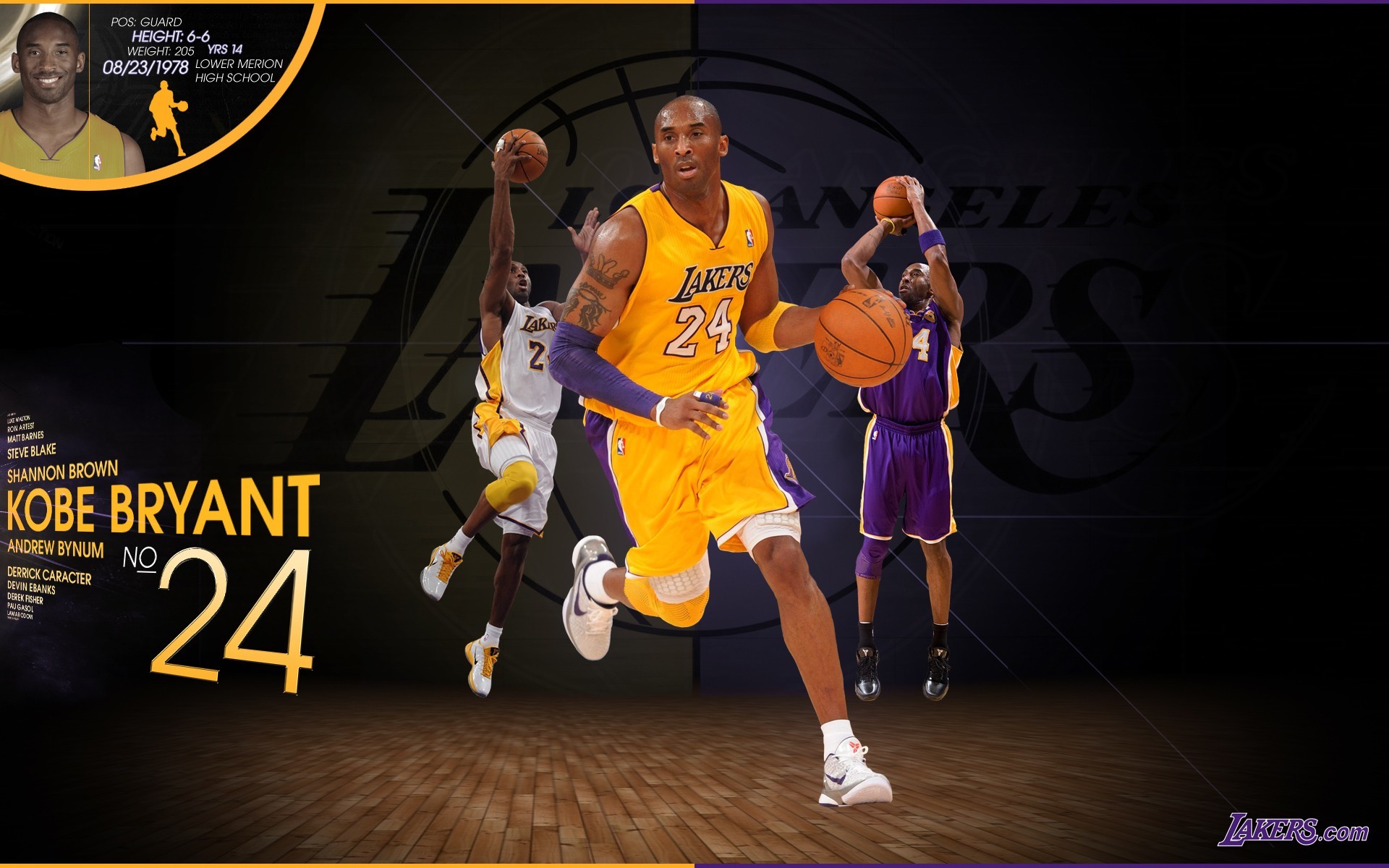 1920x1200 Los Angeles Lakers 24 Kobe Bryant wallpaper