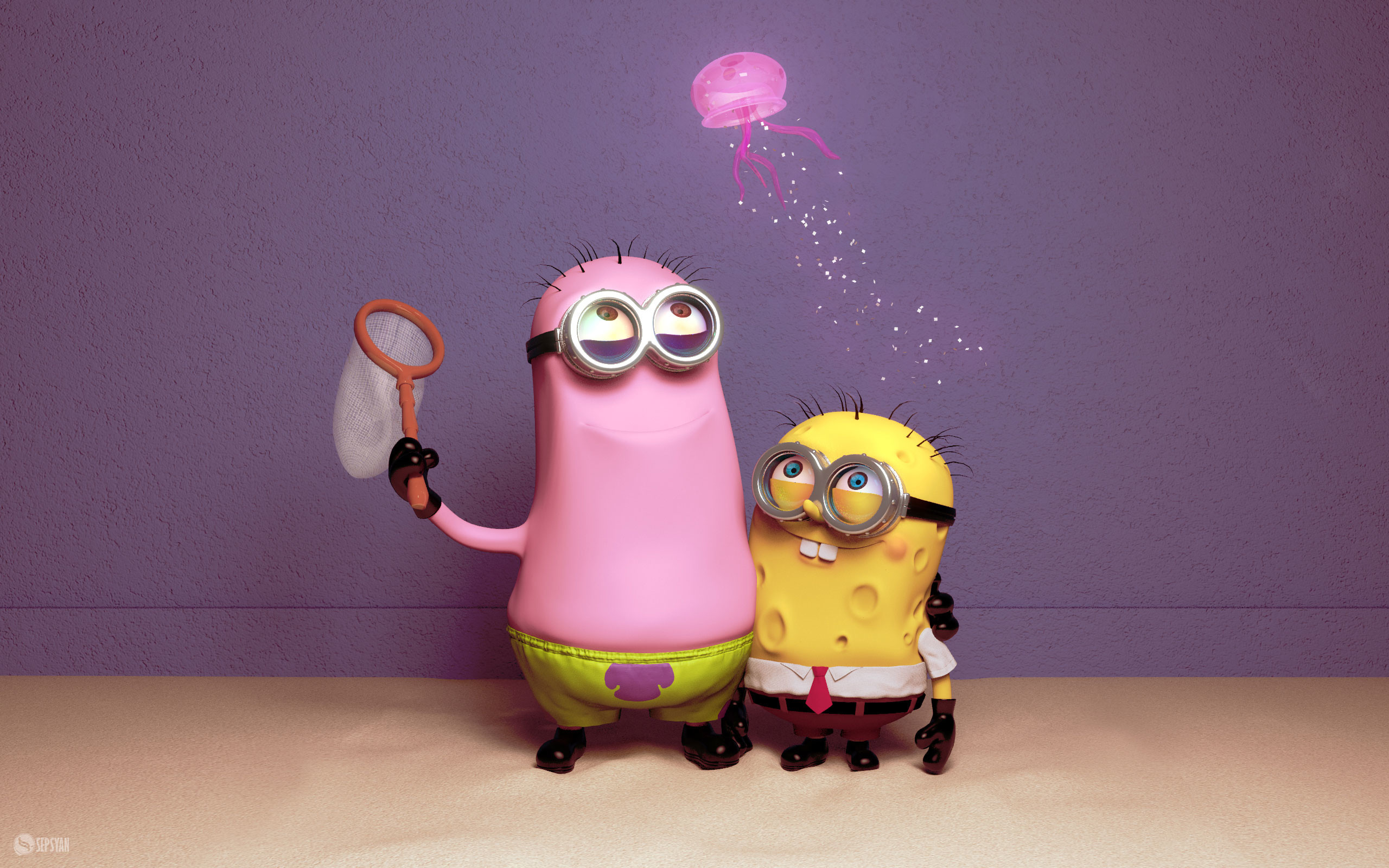 2560x1600 sponge-and-patrick-minion-despicable-me-2-wallpapers-