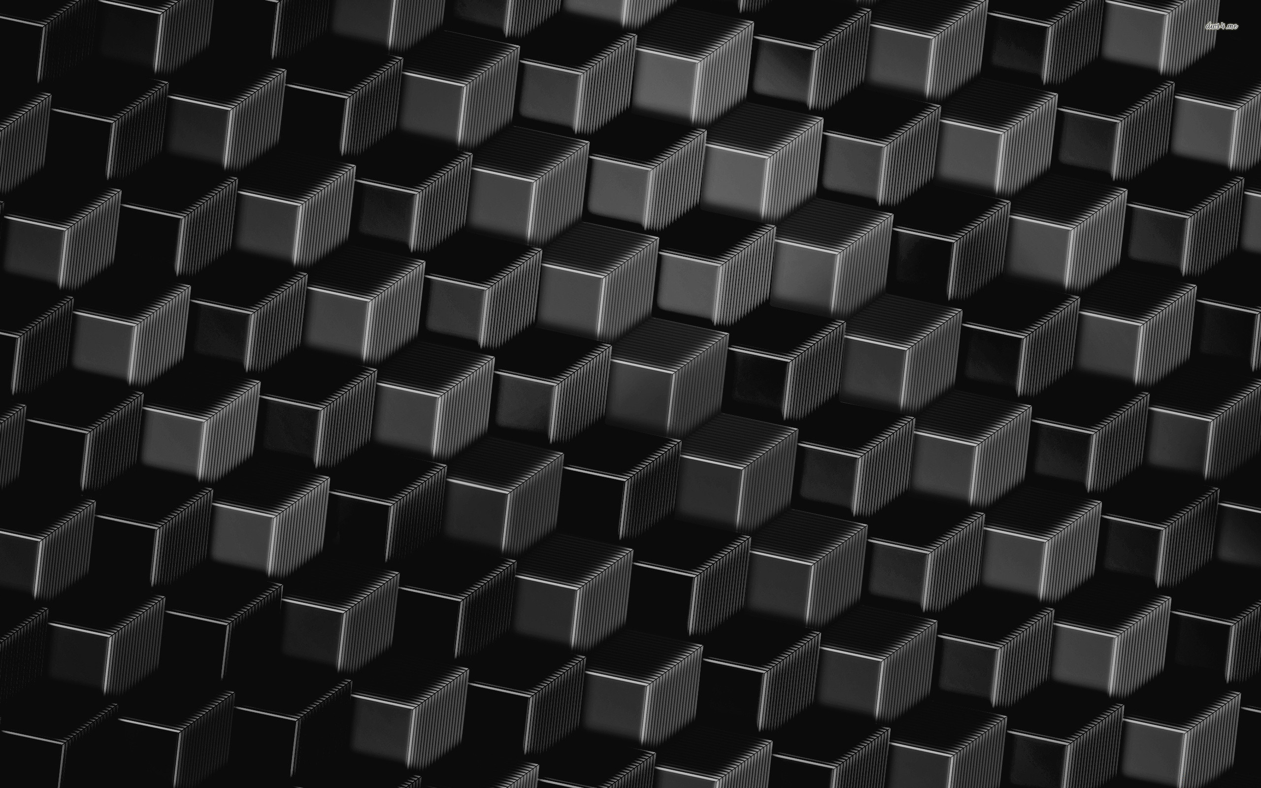 2560x1600 Black cubes wallpaper