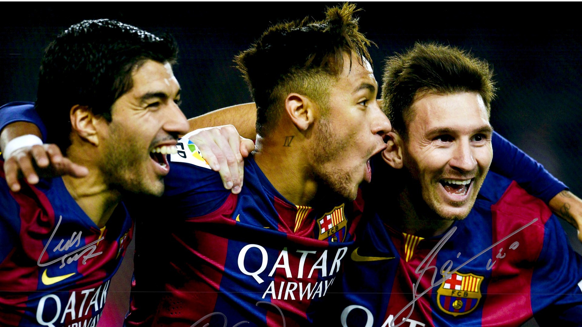 1920x1080 Neymar Suarez Messi wallpaper. Free Download