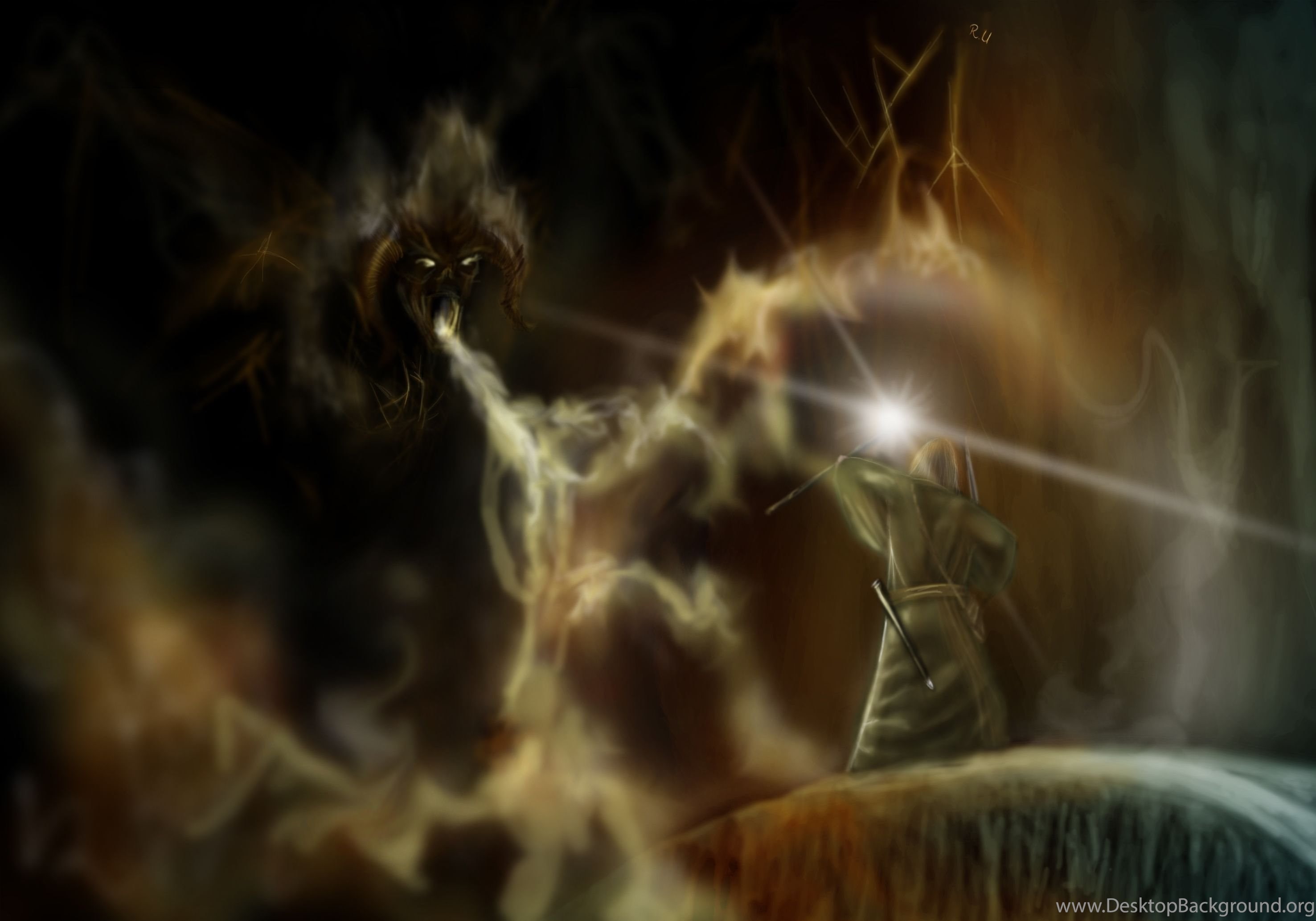 2953x2067 Balrog Gandalf The Lord Of Rings