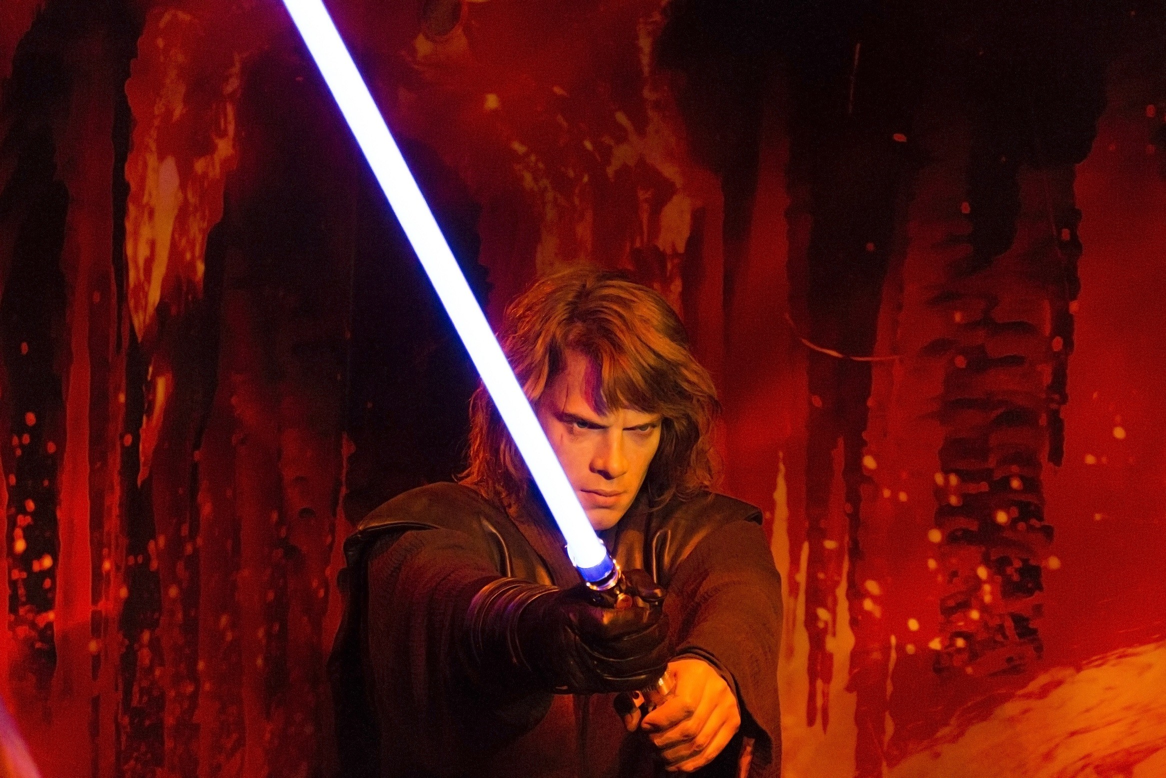2333x1556 Sci Fi - Star Wars Anakin Skywalker Statue Sci Fi Lightsaber Red Wallpaper