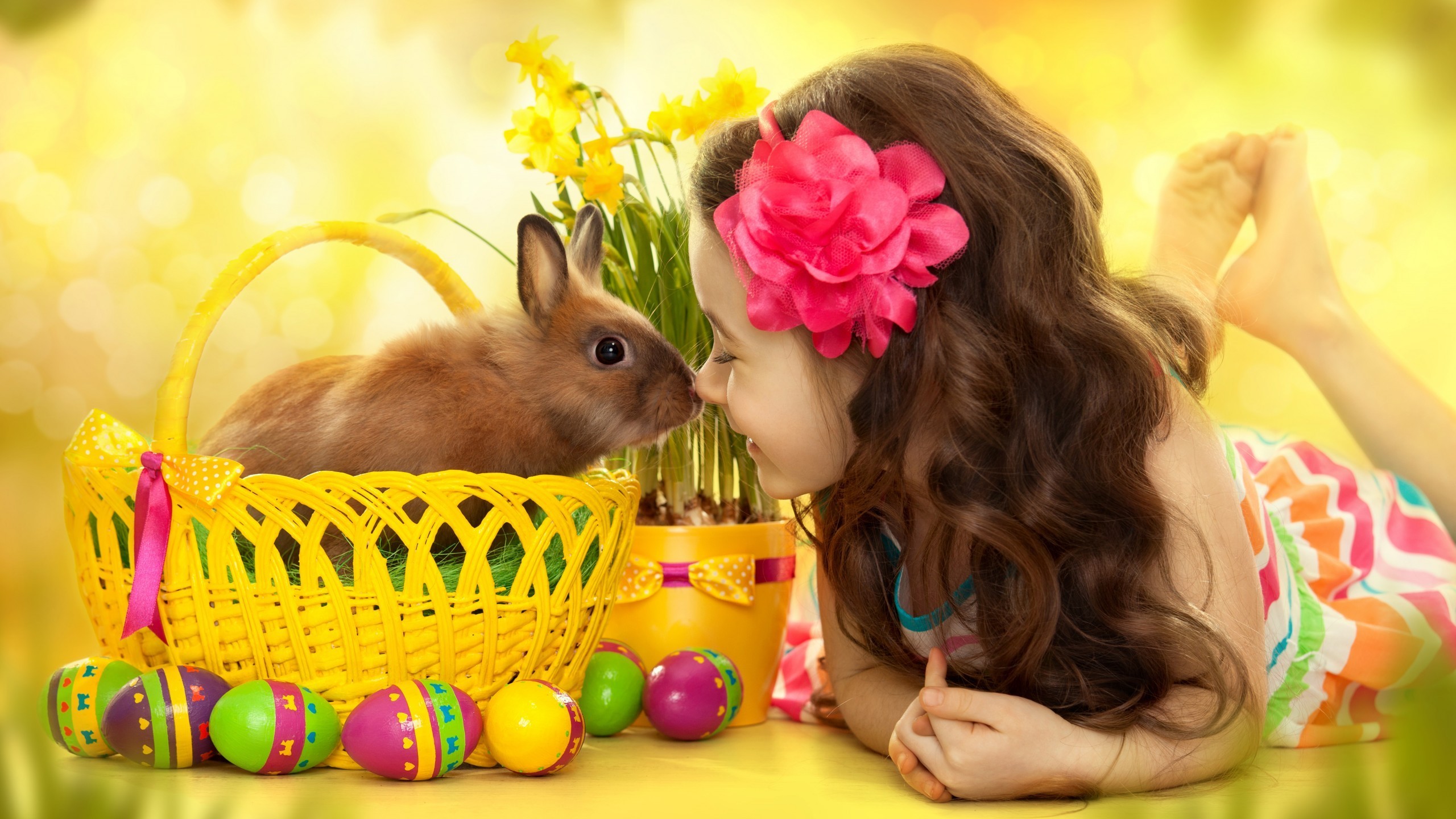 2560x1440 Cute / Easter Eggs Wallpaper