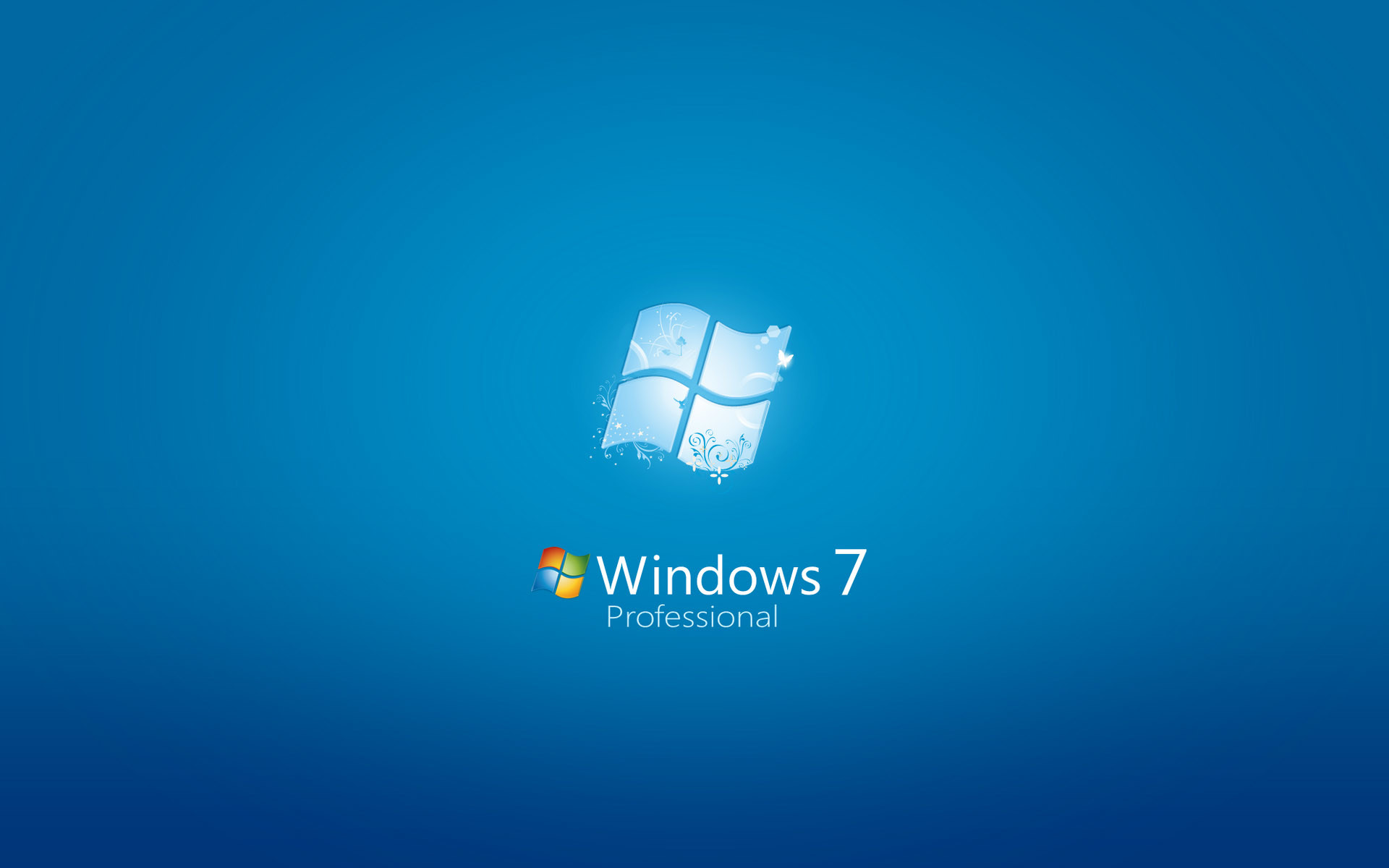 1920x1200 Windows 7 Professional Blue Theme