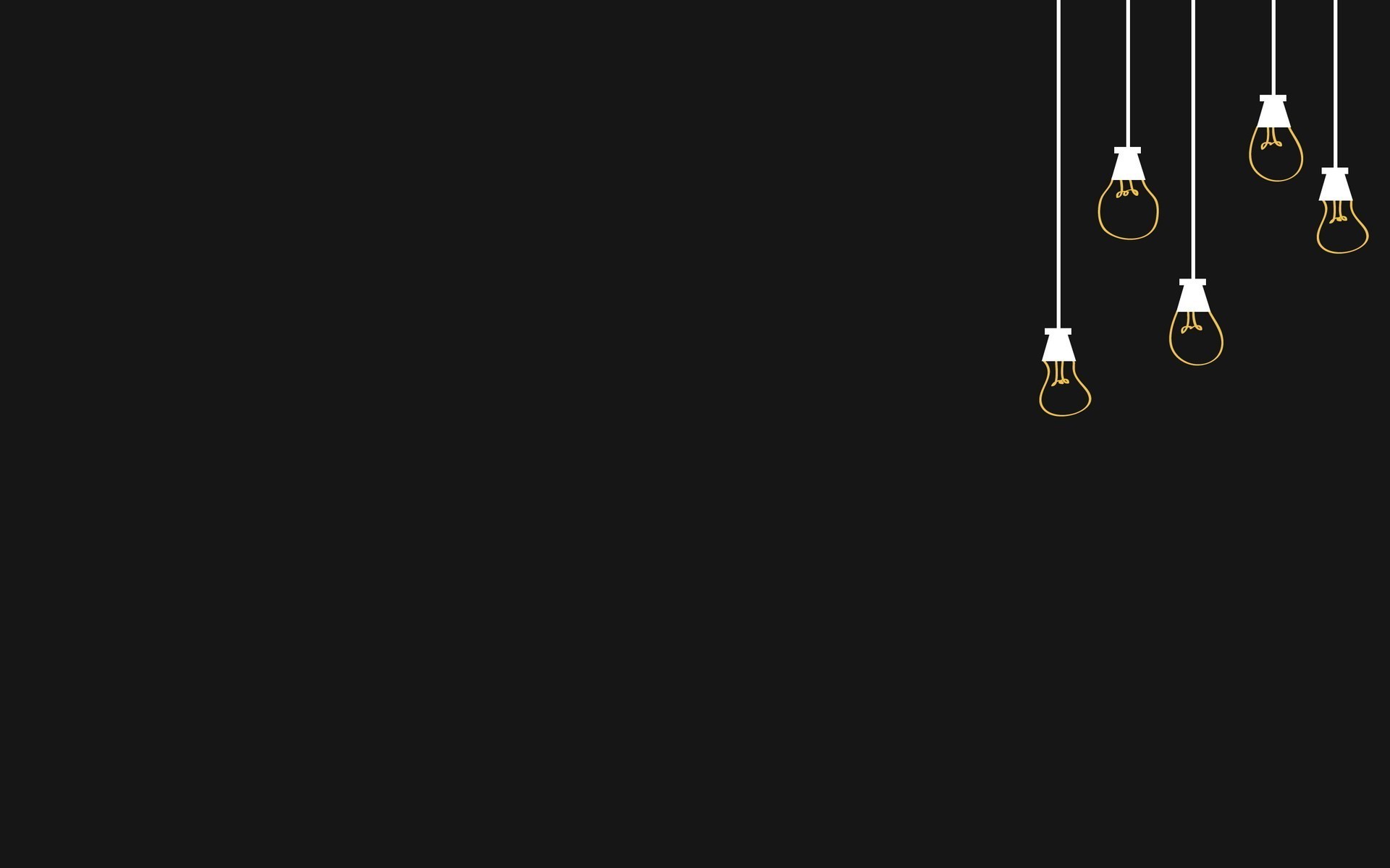 1920x1200 Black light bulbs minimalistic wallpaper