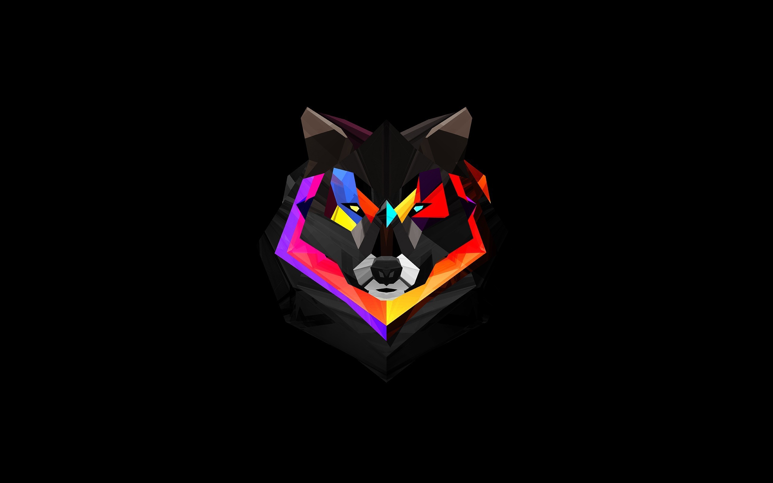 2560x1600 geometry, Digital Art, Wolf, Simple Background, Justin Maller Wallpapers HD  / Desktop and Mobile Backgrounds