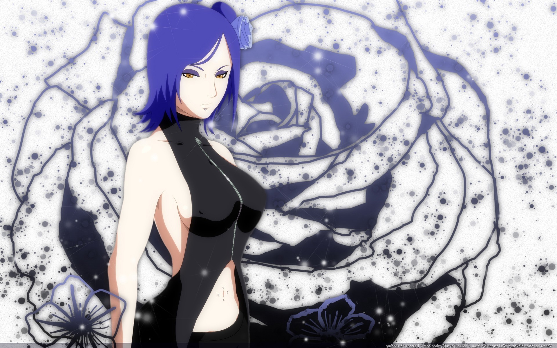 1920x1200 Konan, Anime, Flowers, Blue Hair Wallpapers HD / Desktop and Mobile  Backgrounds